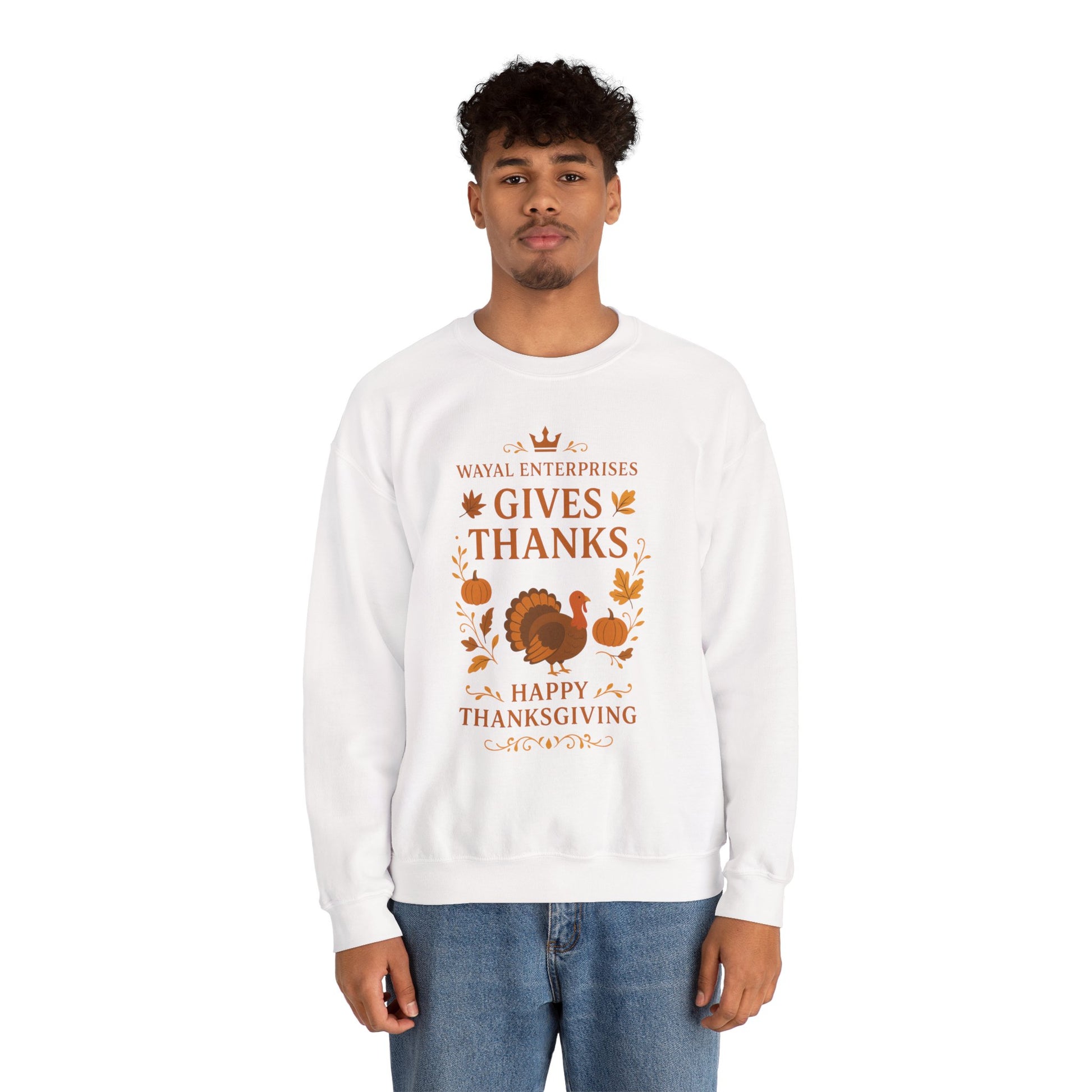 Thanksgiving Crewneck Sweatshirt - Happy Thanks Giving Design - Wayal Store