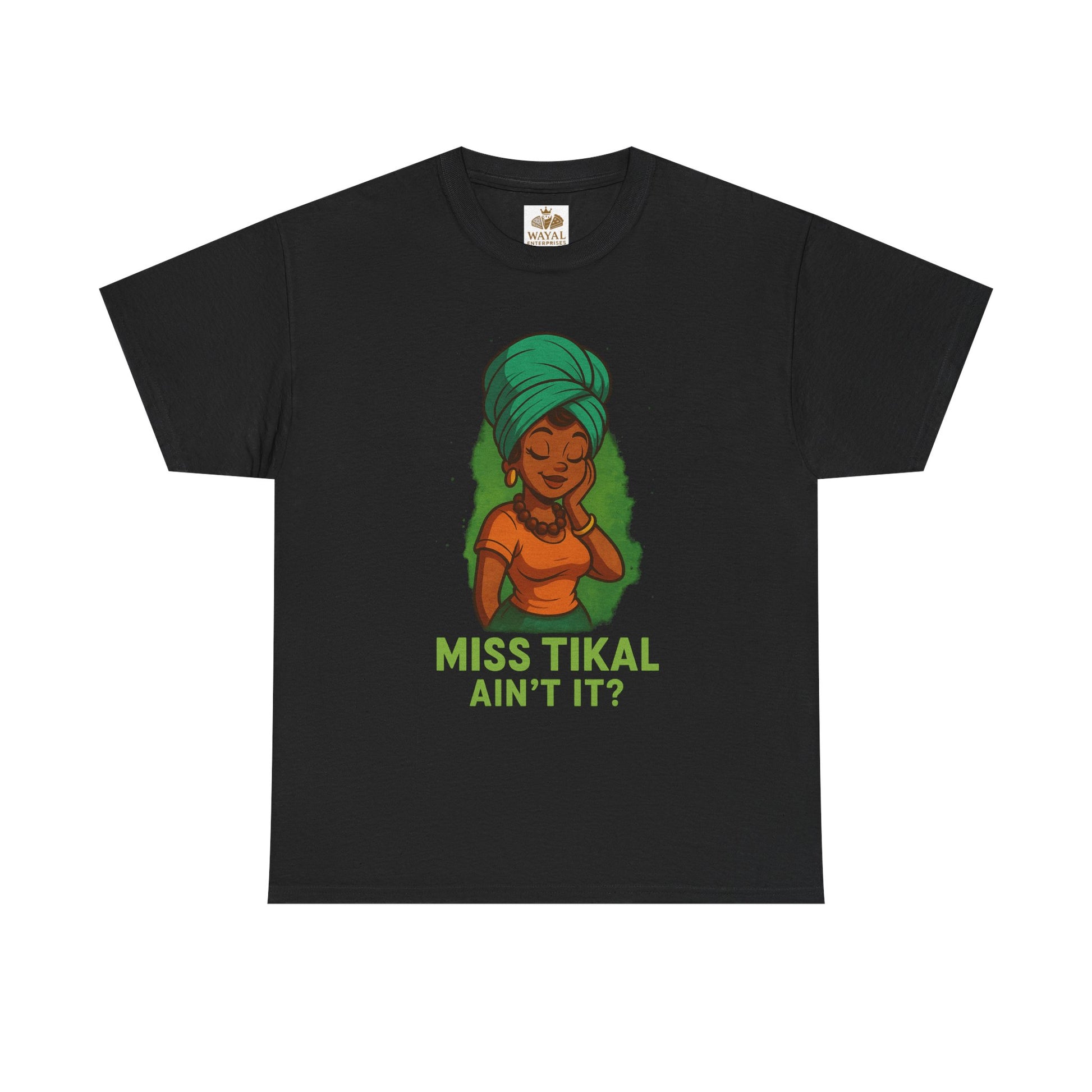 Miss Tikal Unisex Heavy Cotton Tee - Fun Casual Wear, Graphic Tee, Gift for Her, Summer Vibes, Unique T-Shirt - Wayal Store