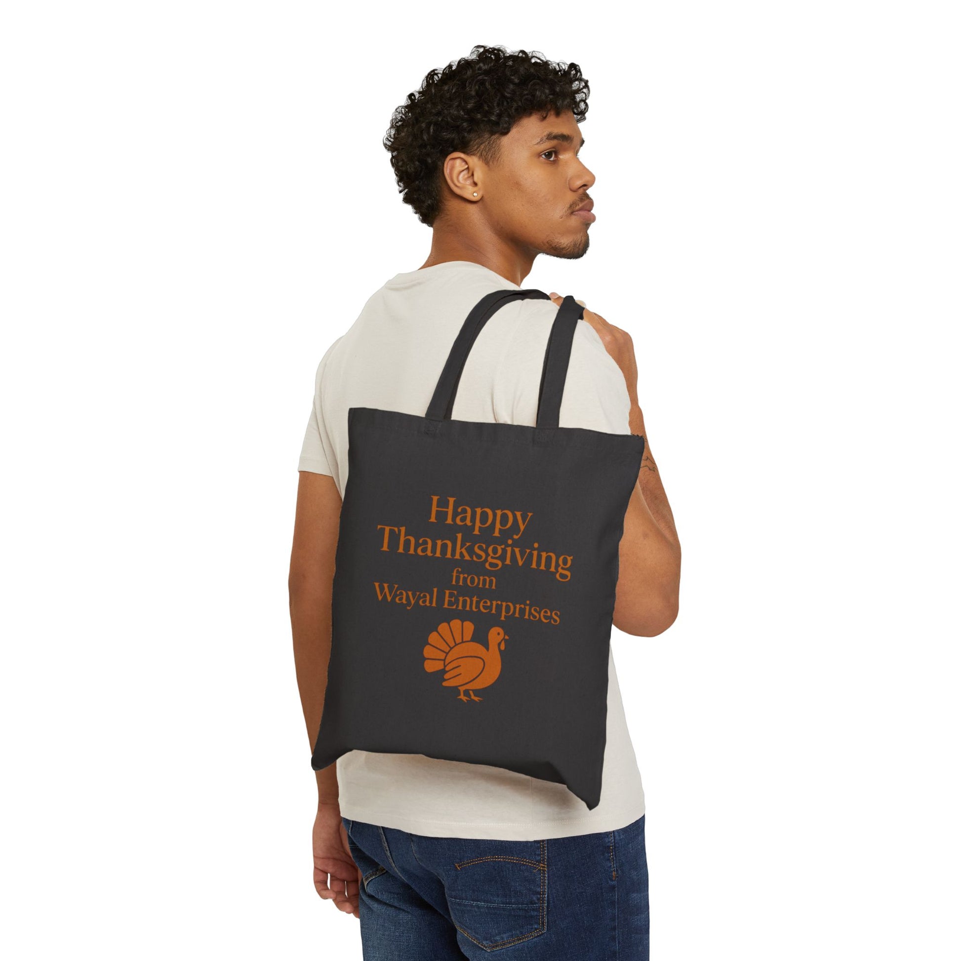 Thanksgiving Tote Bag - Grateful Hearts & Happy Thanksgiving Design