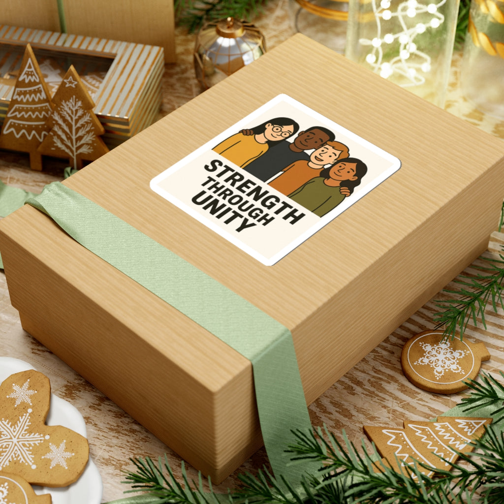 Unity Strength Kiss-Cut Stickers, Positive Affirmation, Inspirational Décor, Friendship Gifts, Diversity Sticker - Wayal Store