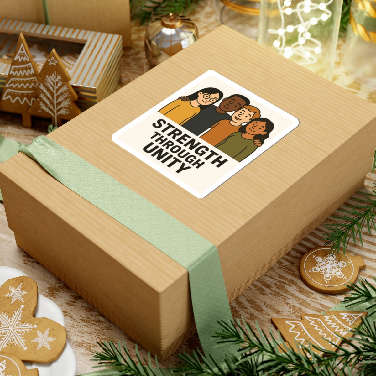 Unity Strength Kiss-Cut Stickers, Positive Affirmation, Inspirational Décor, Friendship Gifts, Diversity Sticker - Wayal Store