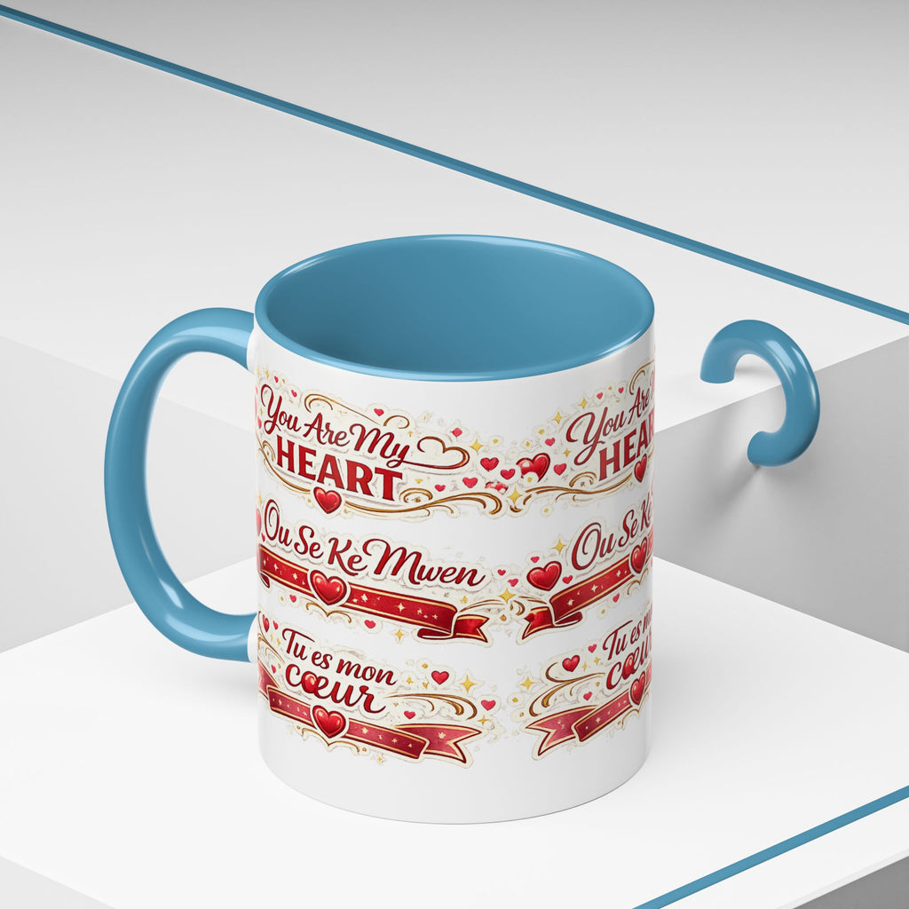 You Are My Heart Accent Coffee Mug – Multilingual Love Gift (11/15oz) - Wayal Store