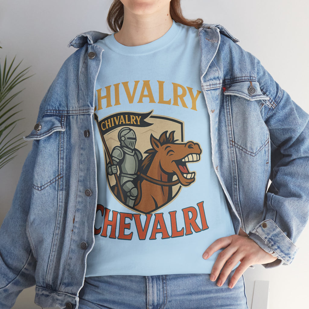 Chivalry-Themed Unisex Heavy Cotton Tee, Knight Shirt, Medieval Fan Apparel, Funny Gift, Renaissance Festival Clothing - Wayal Store