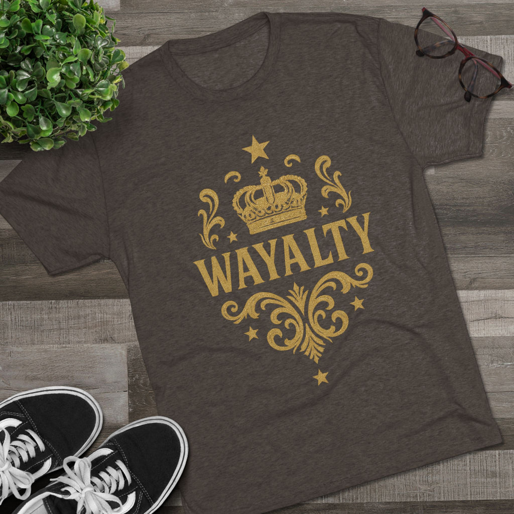 Unisex Tri-Blend Crew Tee - 'Wayalty' Crown Design - Casual Wear for Every Occasion - Wayal Store