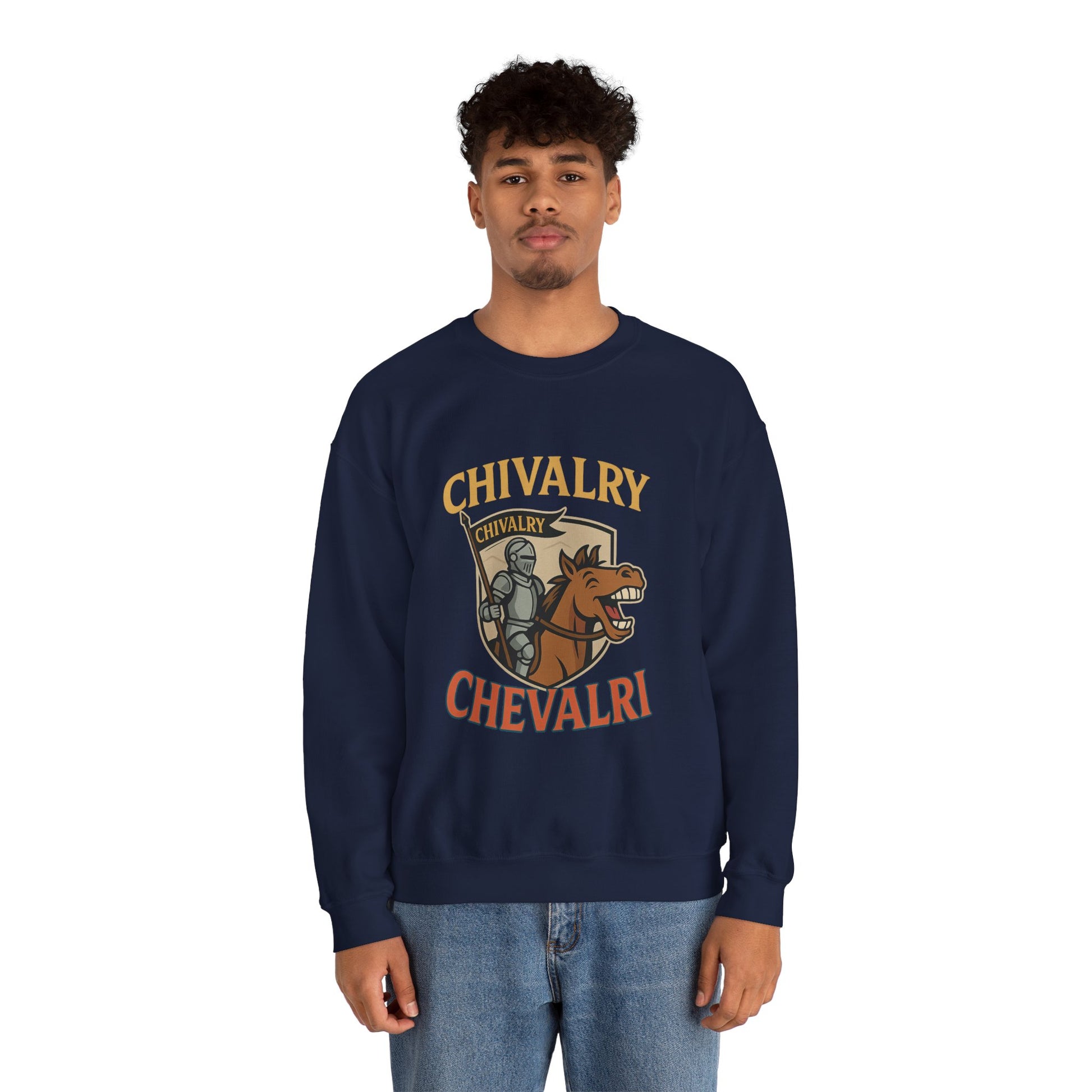 Chivalry Crewneck Sweatshirt, Unisex Heavy Blend, Cozy Casual Wear, Gift for Gamers, Renaissance Fair Apparel, Everyday Comfort - Wayal Store