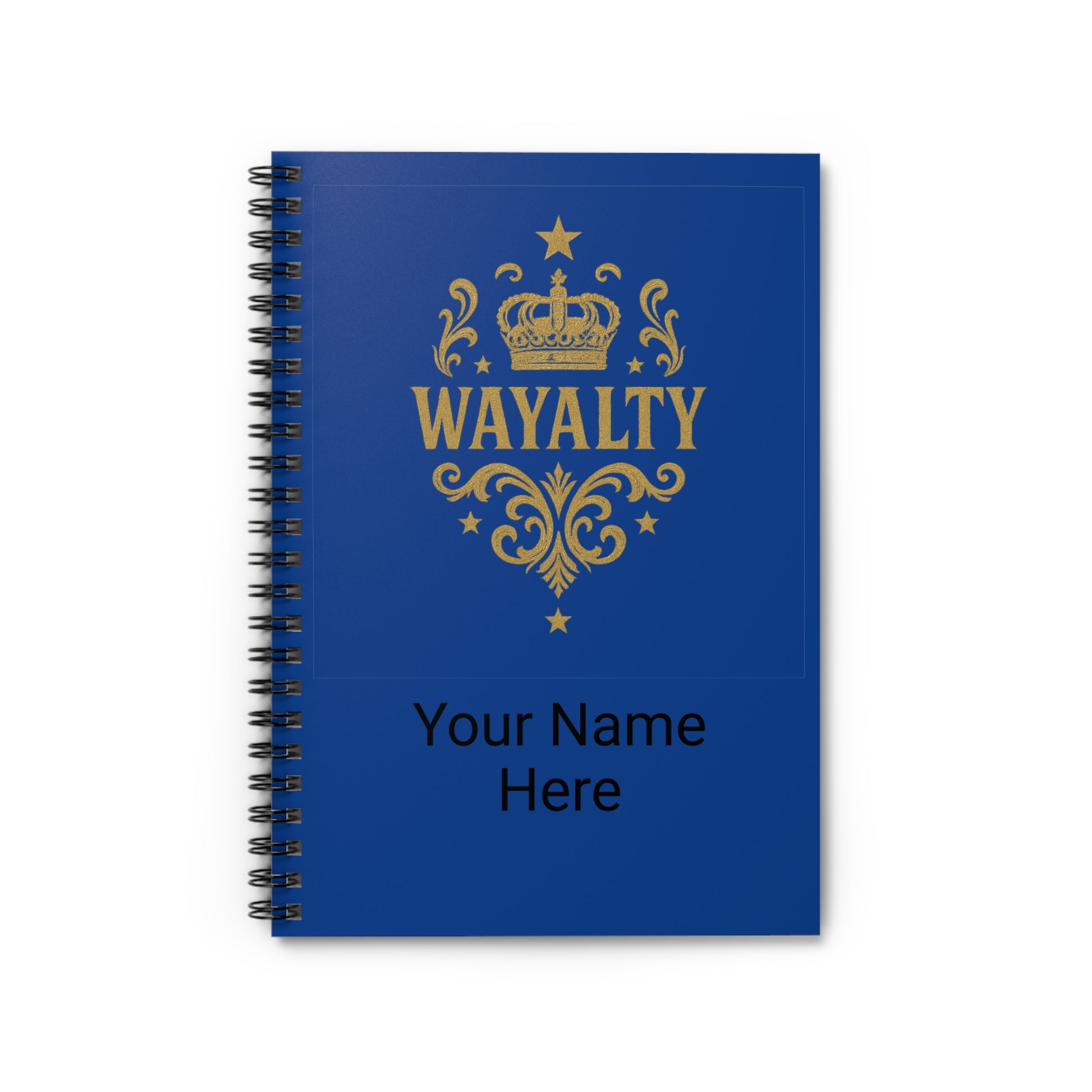 Luxury Wayalty Spiral Notebook - Ruled Line, Journal, Motivational Gift, School Supplies, Crown Design - Wayal Store