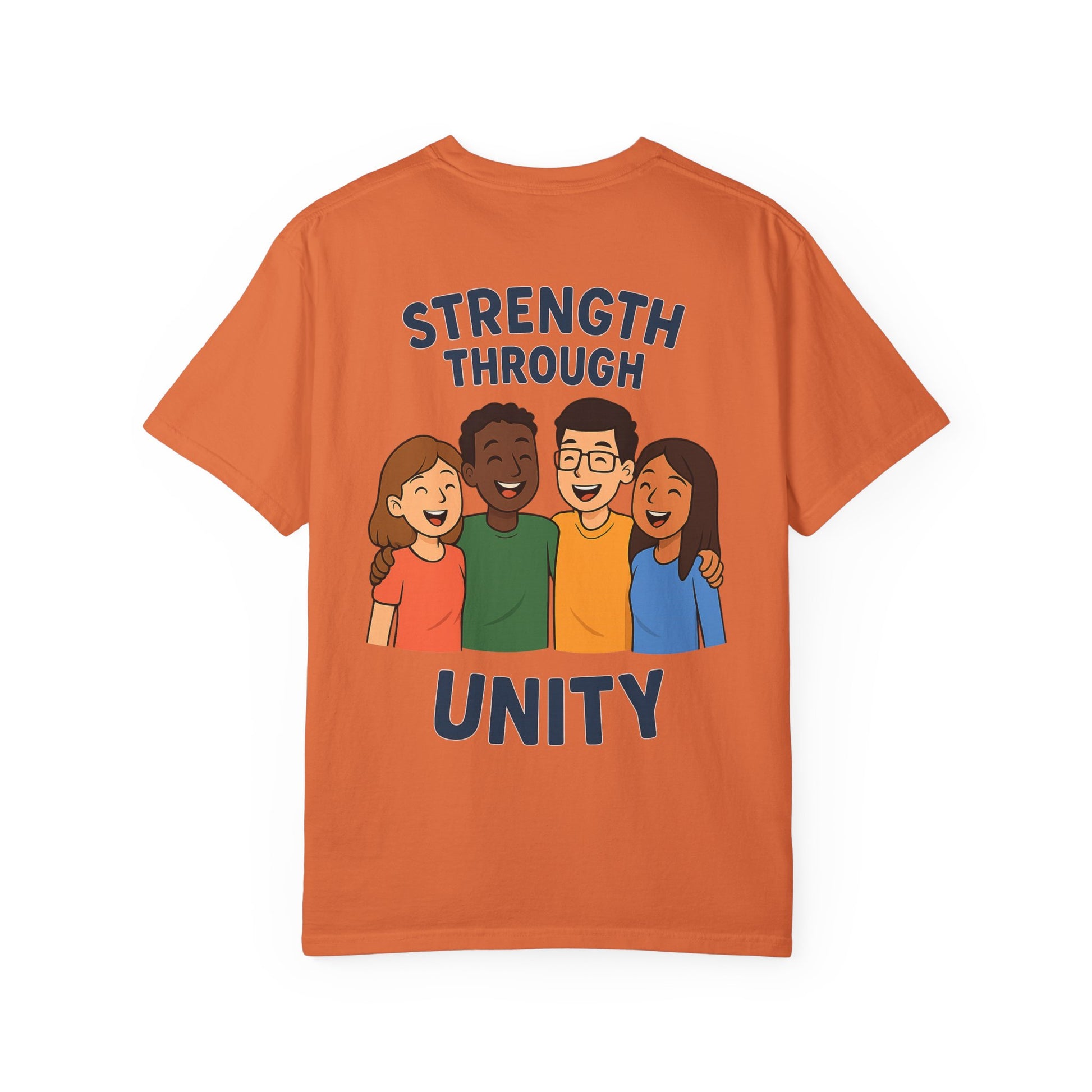 Unity Message T-Shirt Back, Unisex Motivational Shirt, Friendship Wear, Gift for Teens, Social Awareness Apparel - Wayal Store