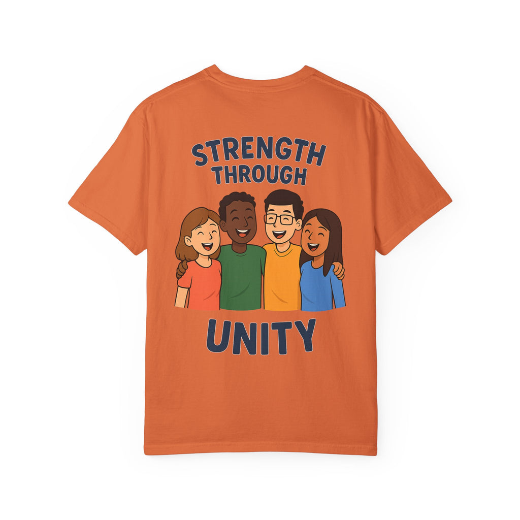 Unity Message T-Shirt Back, Unisex Motivational Shirt, Friendship Wear, Gift for Teens, Social Awareness Apparel - Wayal Store