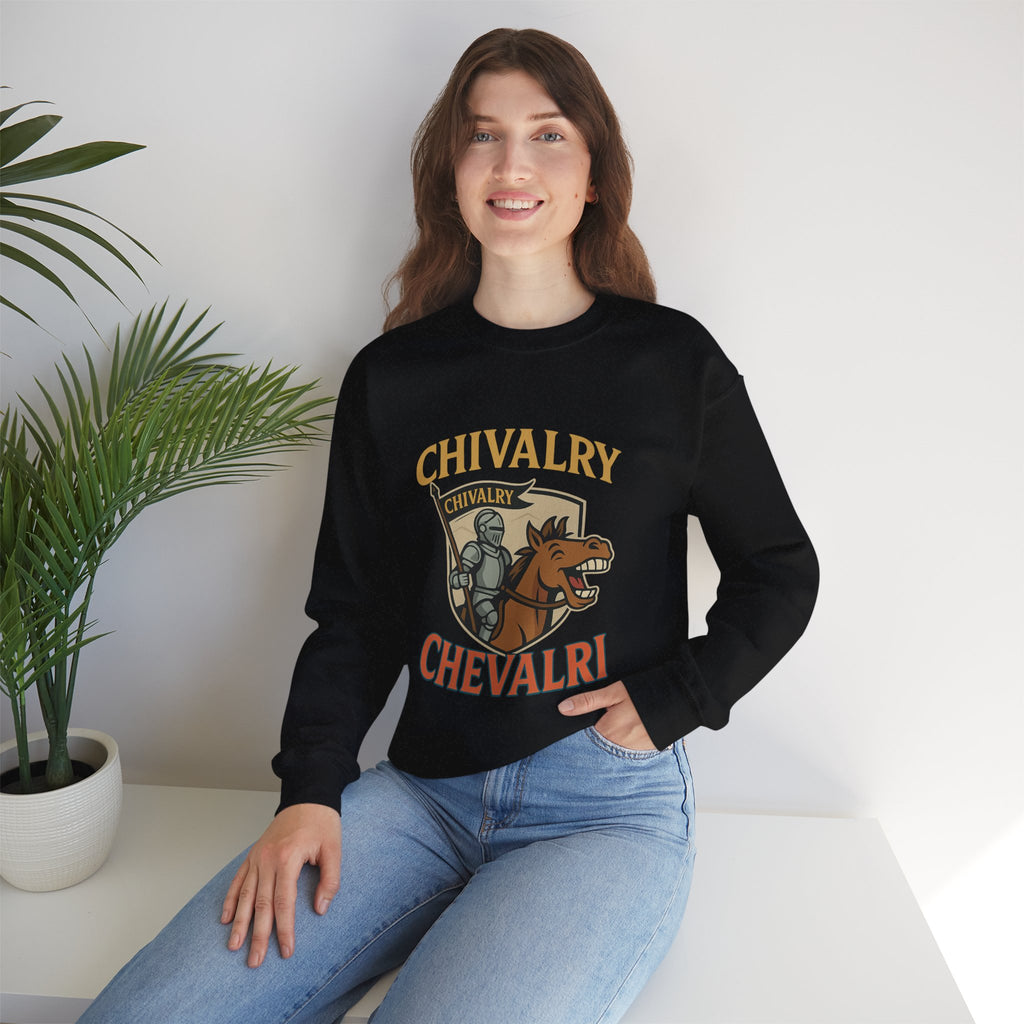 Chivalry Crewneck Sweatshirt, Unisex Heavy Blend, Cozy Casual Wear, Gift for Gamers, Renaissance Fair Apparel, Everyday Comfort - Wayal Store