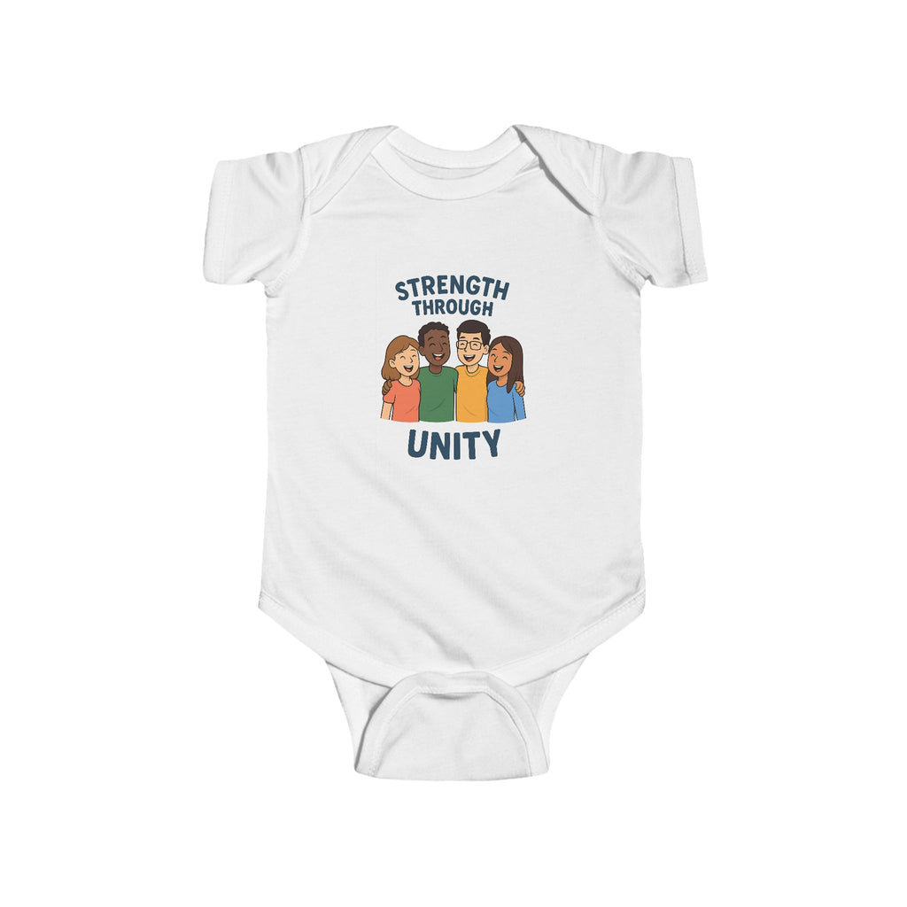 Unity-Themed Infant Bodysuit | Cute Gift for New Parents, Baby Shower, Birthday, Infant Wear, Strength Through Unity Design - Wayal Store