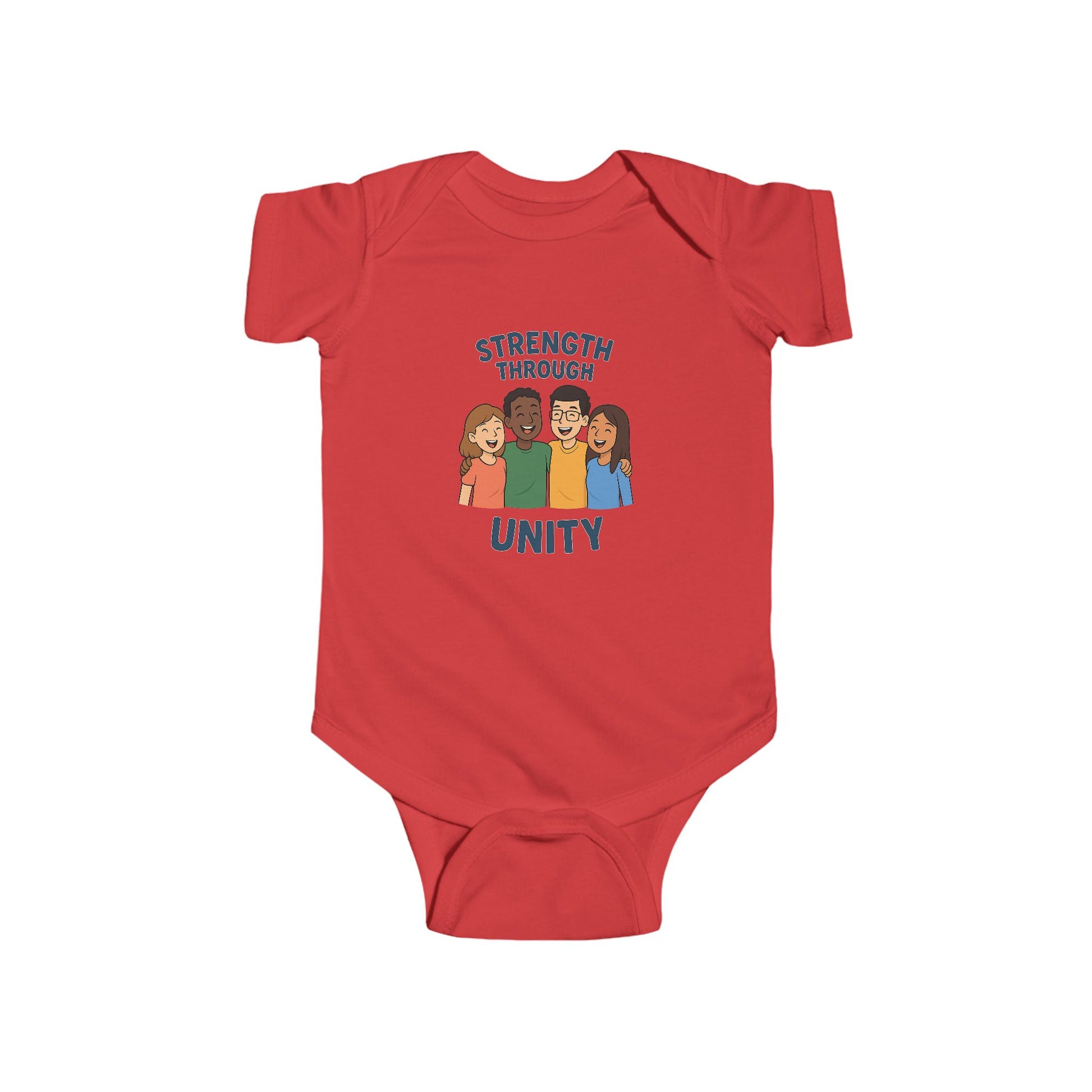 Unity-Themed Infant Bodysuit | Cute Gift for New Parents, Baby Shower, Birthday, Infant Wear, Strength Through Unity Design - Wayal Store