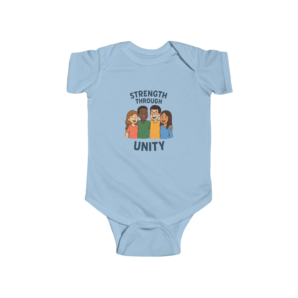 Unity-Themed Infant Bodysuit | Cute Gift for New Parents, Baby Shower, Birthday, Infant Wear, Strength Through Unity Design - Wayal Store