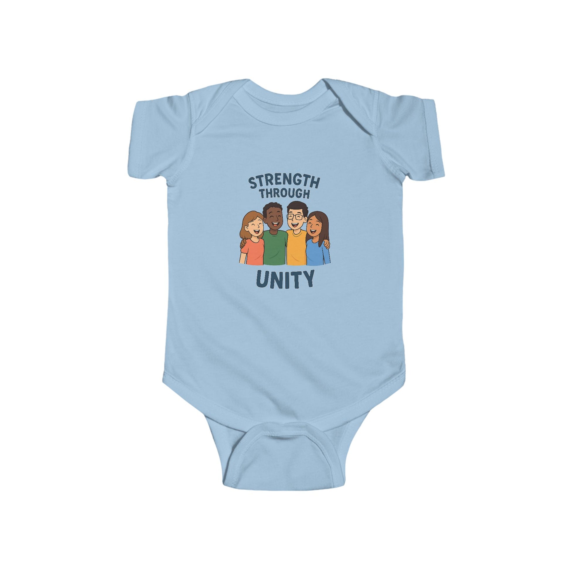 Unity-Themed Infant Bodysuit | Cute Gift for New Parents, Baby Shower, Birthday, Infant Wear, Strength Through Unity Design - Wayal Store