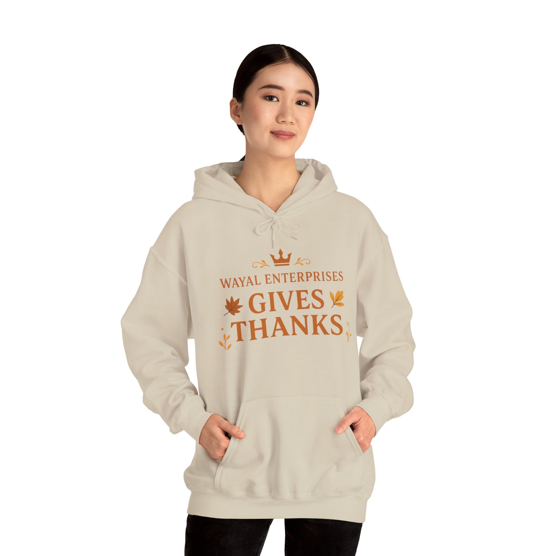Thanksgiving Hoodie - Unisex Heavy Blend™ Sweatshirt with 'Gives Thanks' Design - Wayal Store