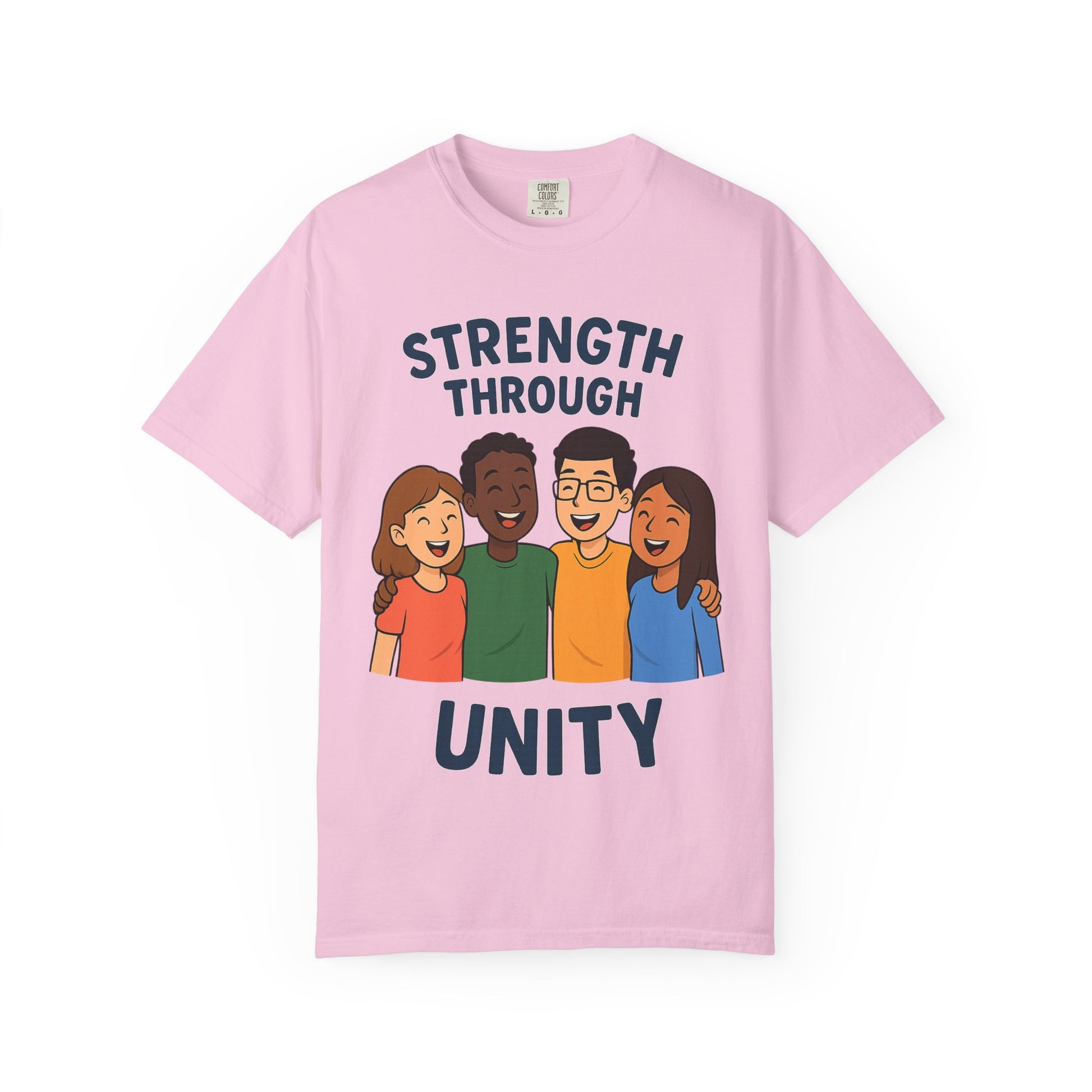 Unity Message T-Shirt Front, Unisex Motivational Shirt, Friendship Wear, Gift for Teens, Social Awareness Apparel - Wayal Store