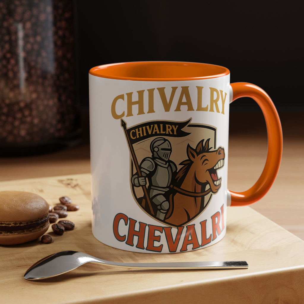 Chivalry Accent Coffee Mug, Warrior Gift, Knight Themed Cup, Medieval Decor, Unique Coffee Lover Present, Fun Office Mug - Wayal Store