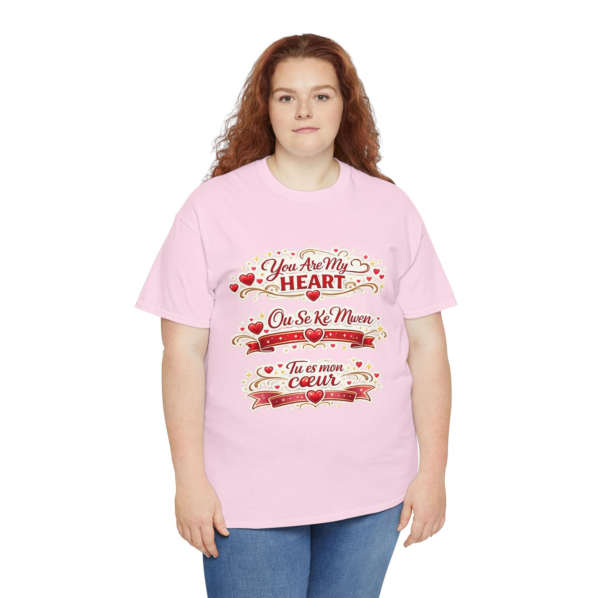 Heart Love Tee — "You Are My Heart / Tu es mon coeur" Romantic Valentine T-Shirt - Wayal Store