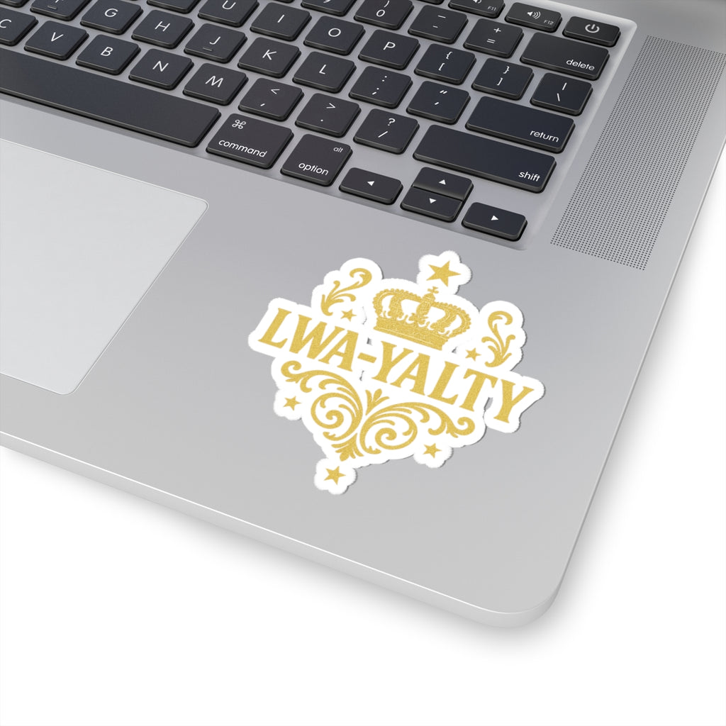 Golden Crown Kiss-Cut Stickers - Royalty Inspired Decor, Custom Laptop Stickers, Unique Gift for Fans, Party Favors, Home Decor - Wayal Store