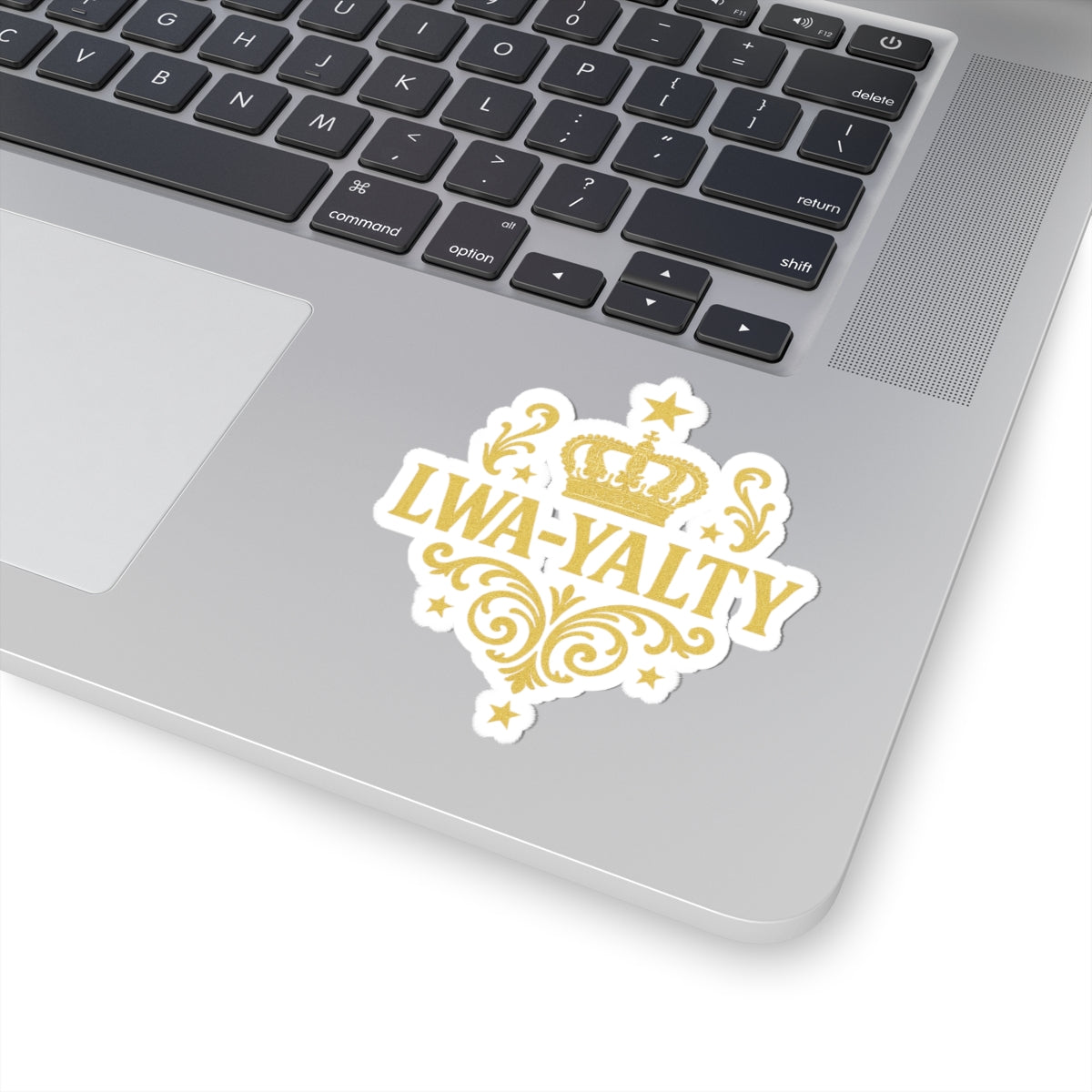 Golden Crown Kiss-Cut Stickers - Royalty Inspired Decor, Custom Laptop Stickers, Unique Gift for Fans, Party Favors, Home Decor - Wayal Store