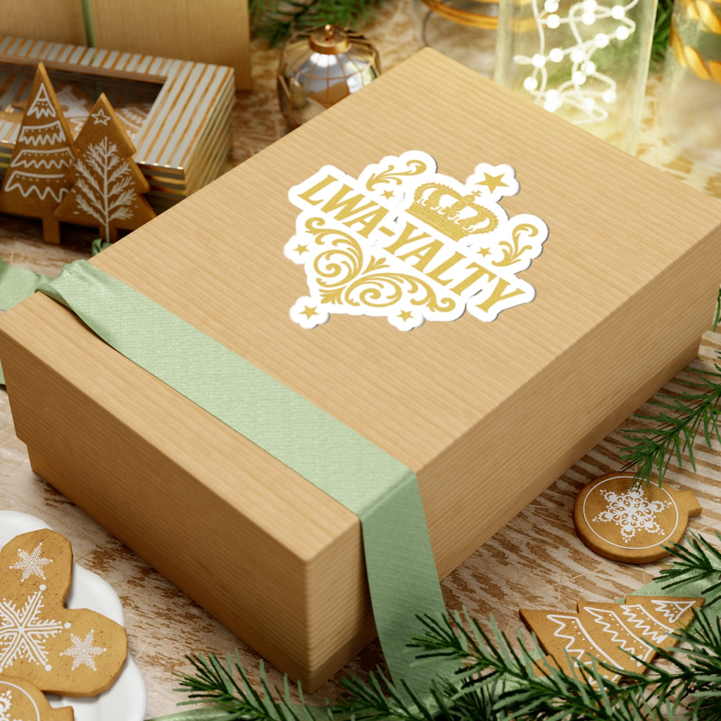 Golden Crown Kiss-Cut Stickers - Royalty Inspired Decor, Custom Laptop Stickers, Unique Gift for Fans, Party Favors, Home Decor - Wayal Store