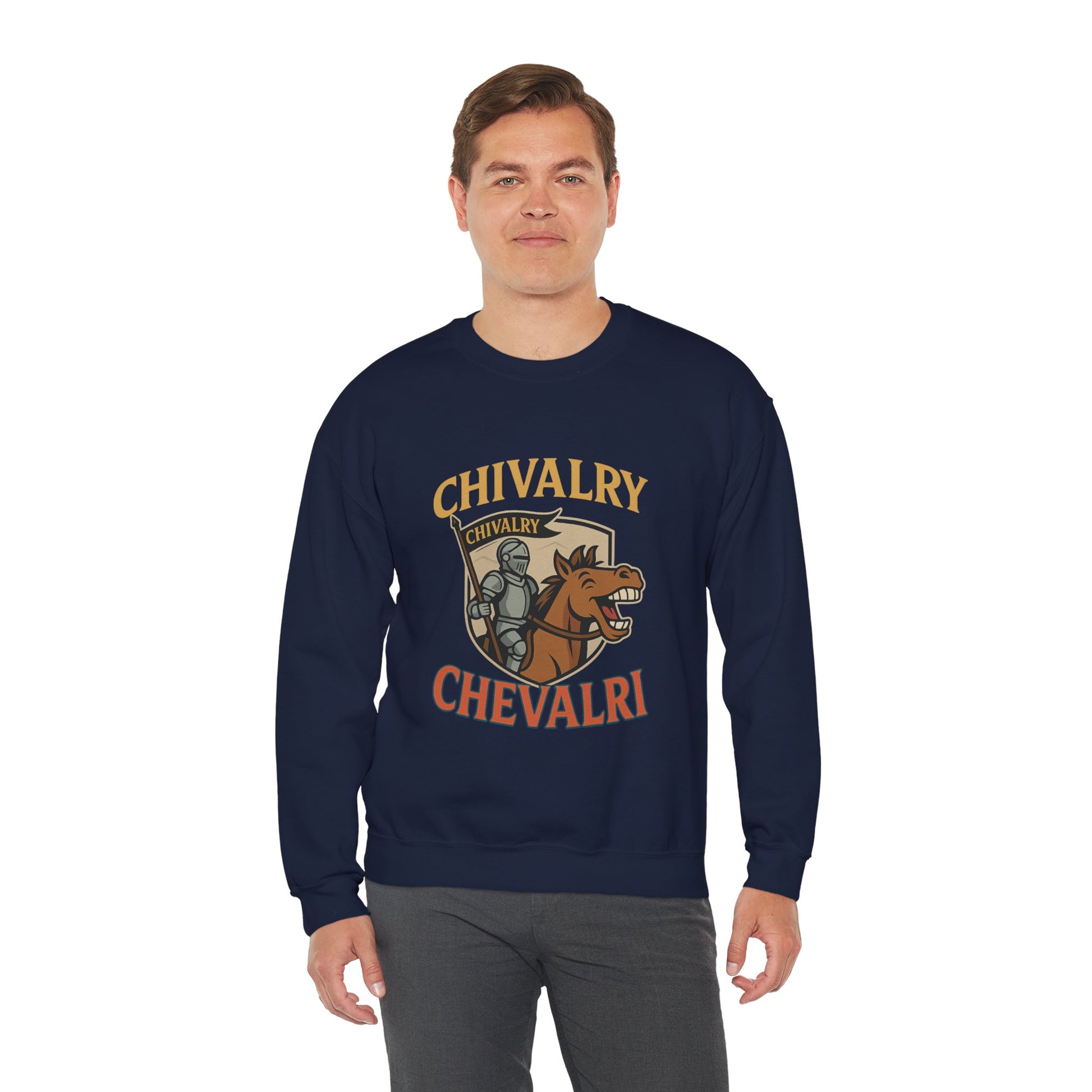 Chivalry Crewneck Sweatshirt, Unisex Heavy Blend, Cozy Casual Wear, Gift for Gamers, Renaissance Fair Apparel, Everyday Comfort - Wayal Store
