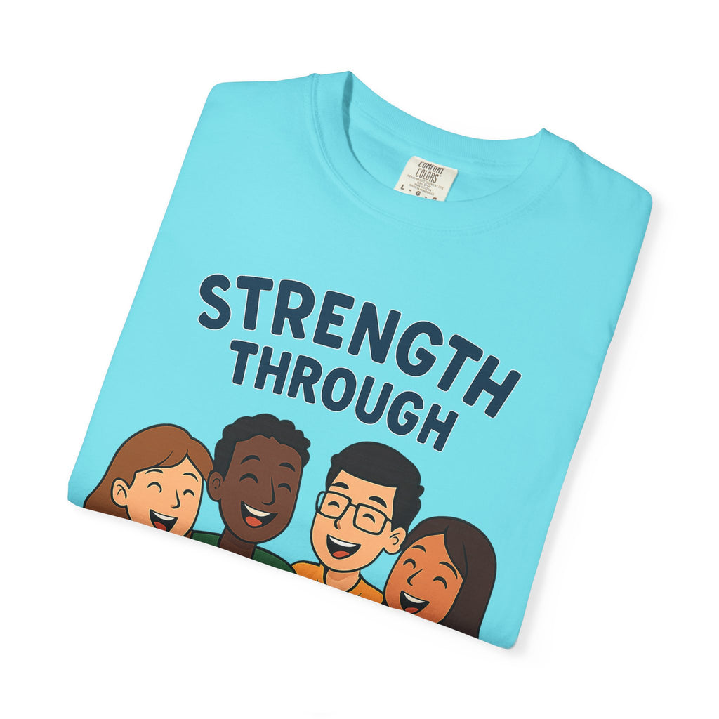 Unity Message T-Shirt Front, Unisex Motivational Shirt, Friendship Wear, Gift for Teens, Social Awareness Apparel - Wayal Store