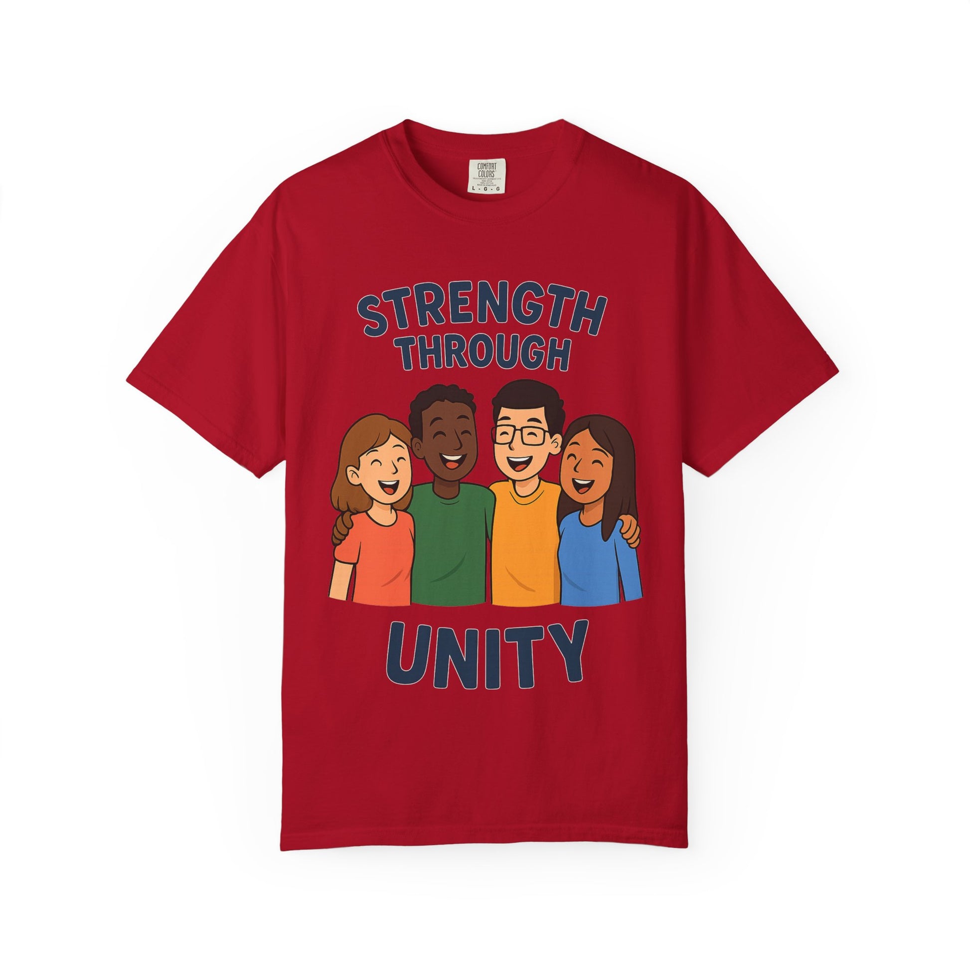 Unity Message T-Shirt Front, Unisex Motivational Shirt, Friendship Wear, Gift for Teens, Social Awareness Apparel - Wayal Store