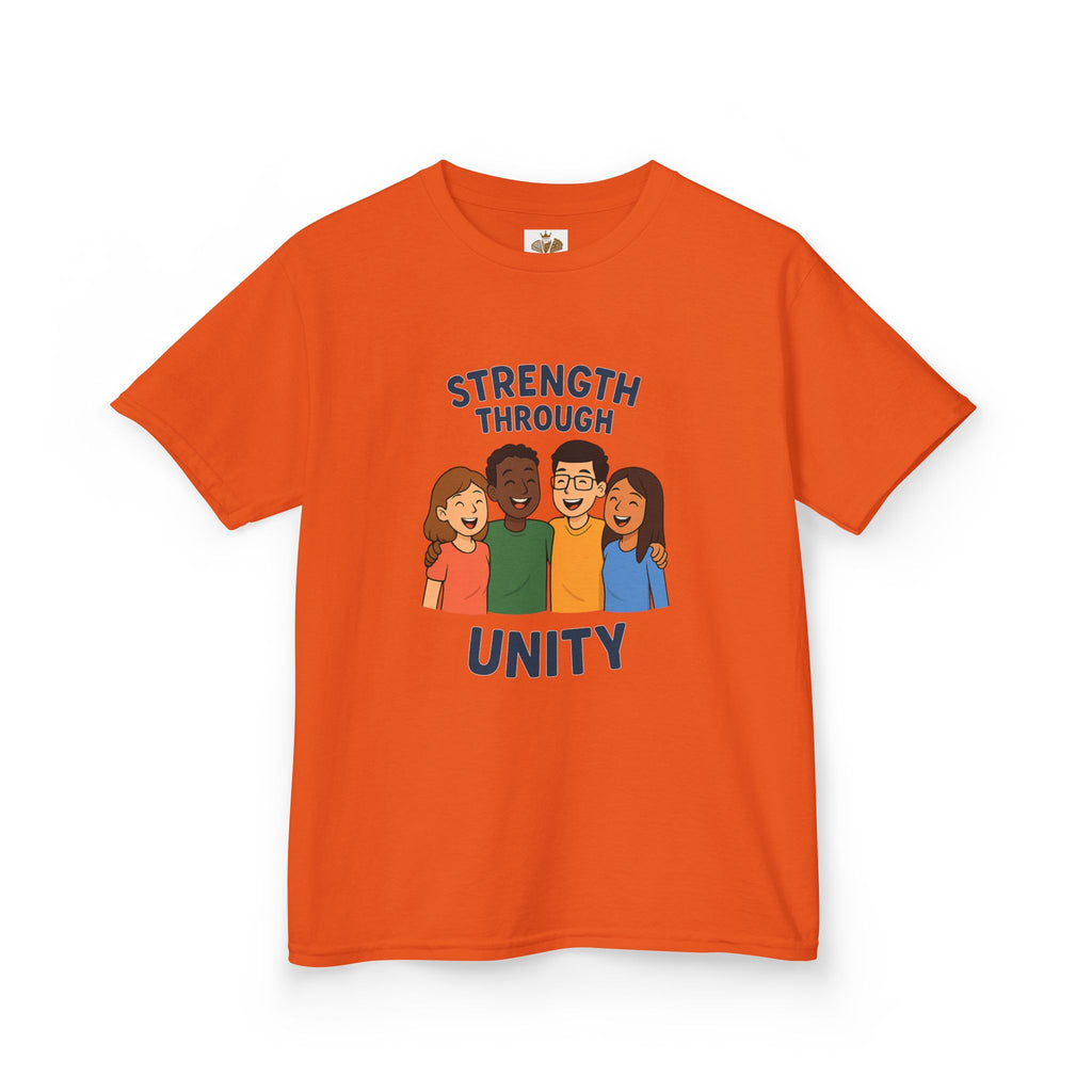 Unity & Strength Kids Tee, Inspirational Kids Shirt, Diversity Apparel, Friendship Gift, Team Spirit T-Shirt - Wayal Store