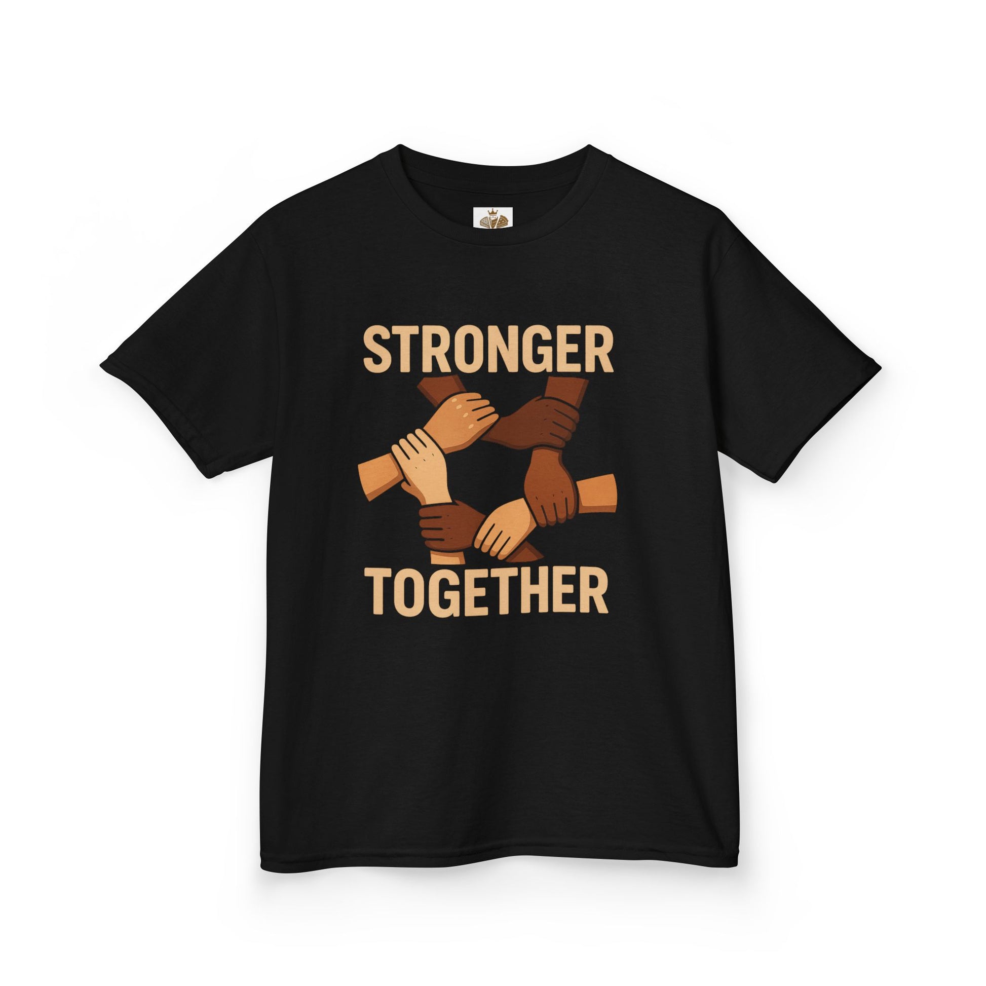 Kids T-Shirt Front | Stronger Together | Diversity, Unity, Friendship, Empowerment, Team Spirit - Wayal Store