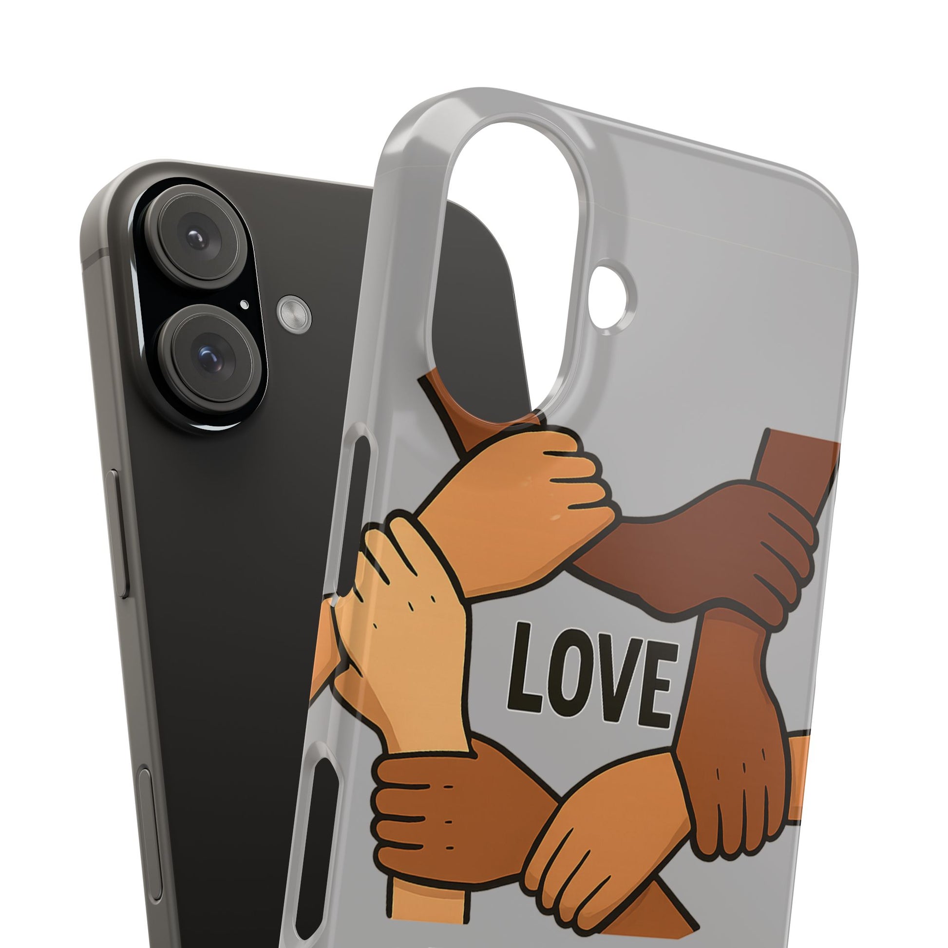 Unity Theme Slim Phone Cases - Love Peace Unity, Gift for Activists, Phone Accessories for Peace Lovers, Unique Phone Covers - Wayal Store