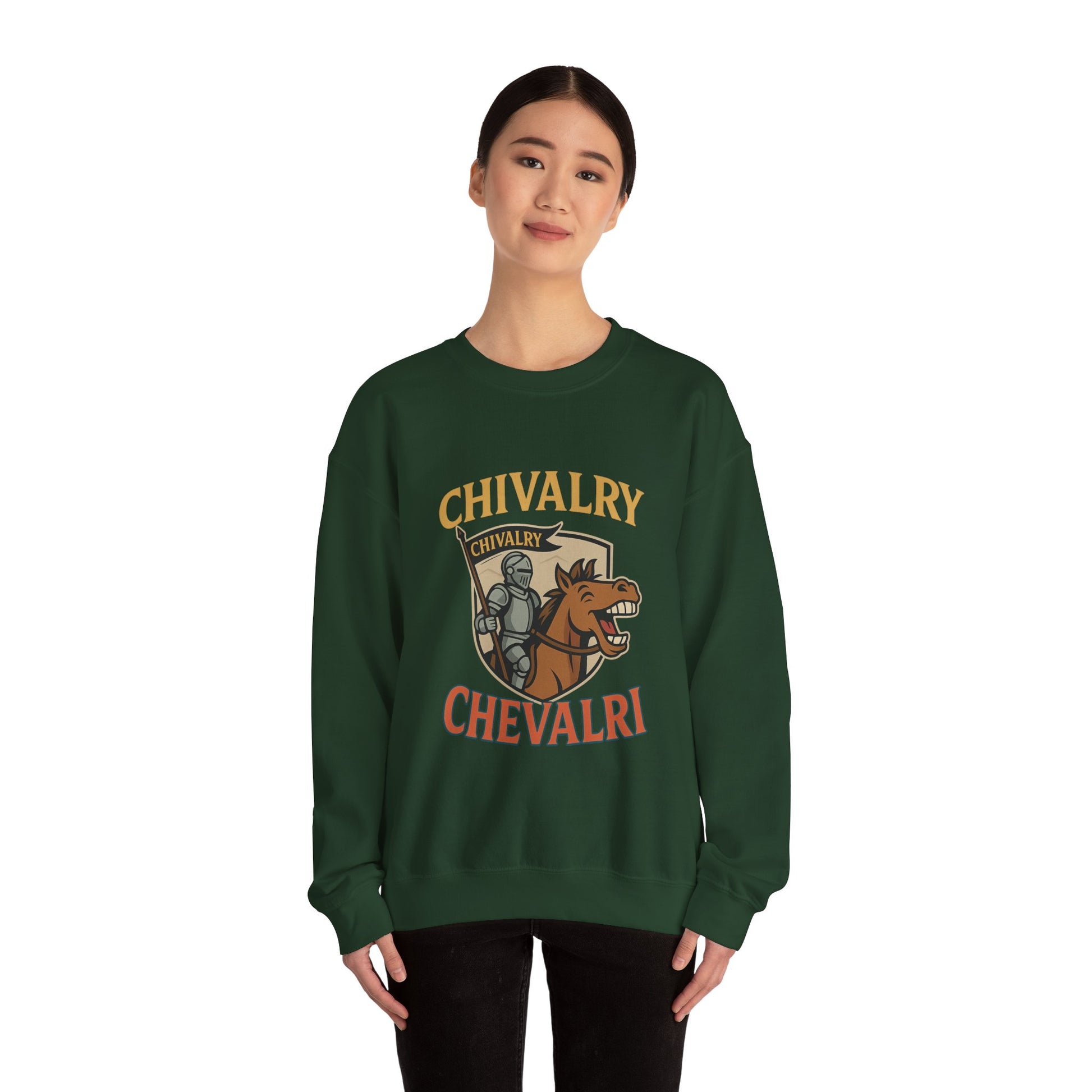 Chivalry Crewneck Sweatshirt, Unisex Heavy Blend, Cozy Casual Wear, Gift for Gamers, Renaissance Fair Apparel, Everyday Comfort - Wayal Store