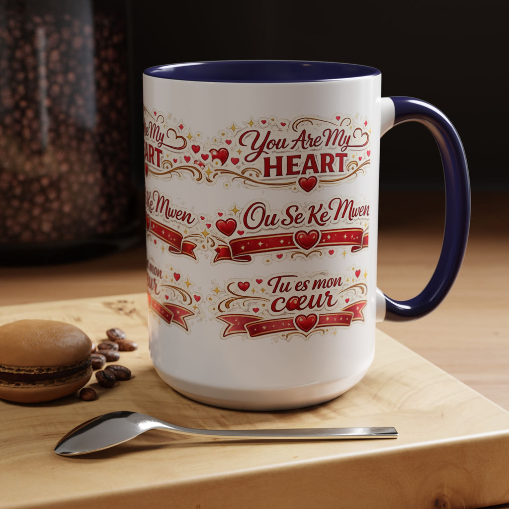 You Are My Heart Accent Coffee Mug – Multilingual Love Gift (11/15oz) - Wayal Store