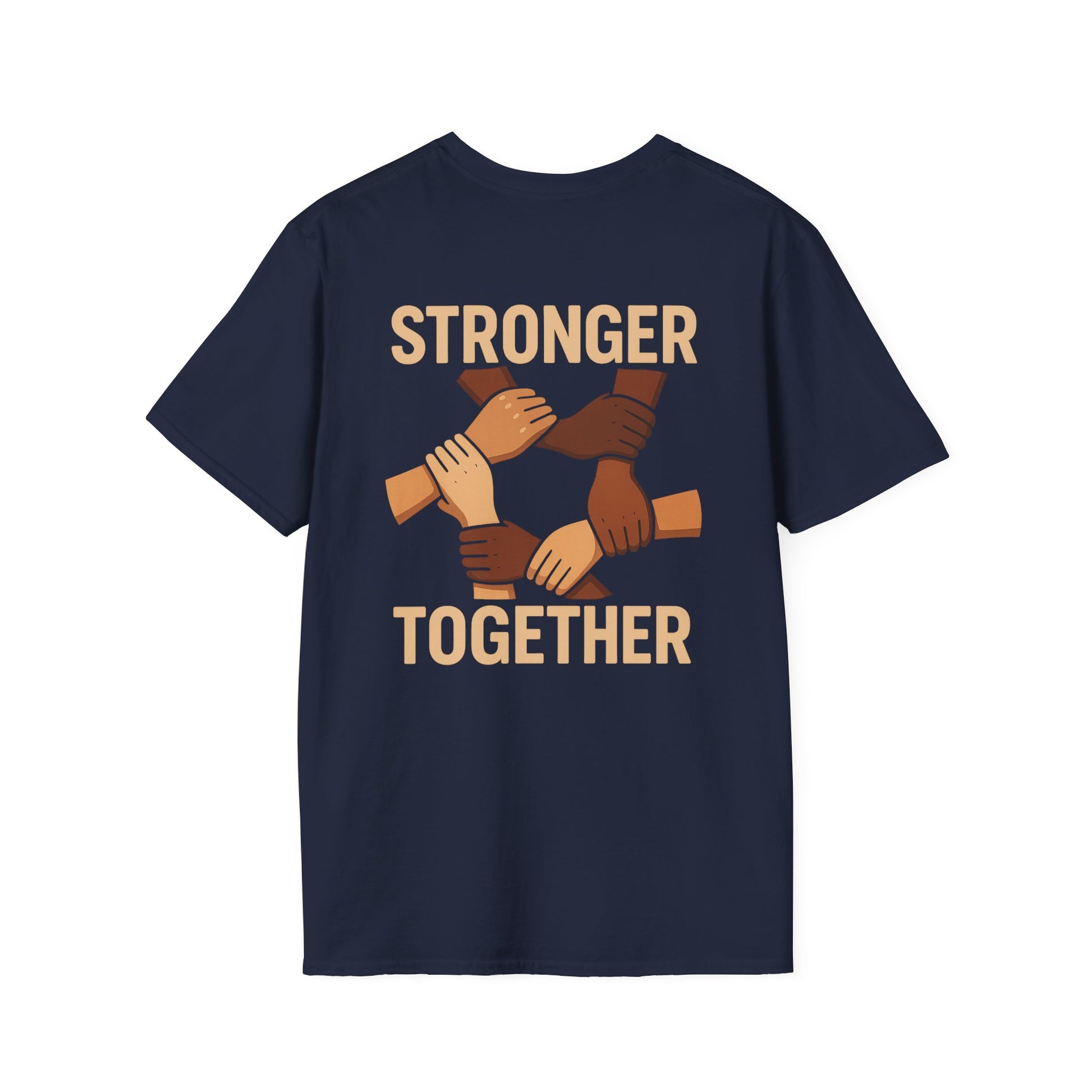 Unity T-Shirt Back: Stronger Together, Equality Shirt, Gift for Activists, Social Justice Tee, Community Engagement Wear, Inspirational Apparel - Wayal Store