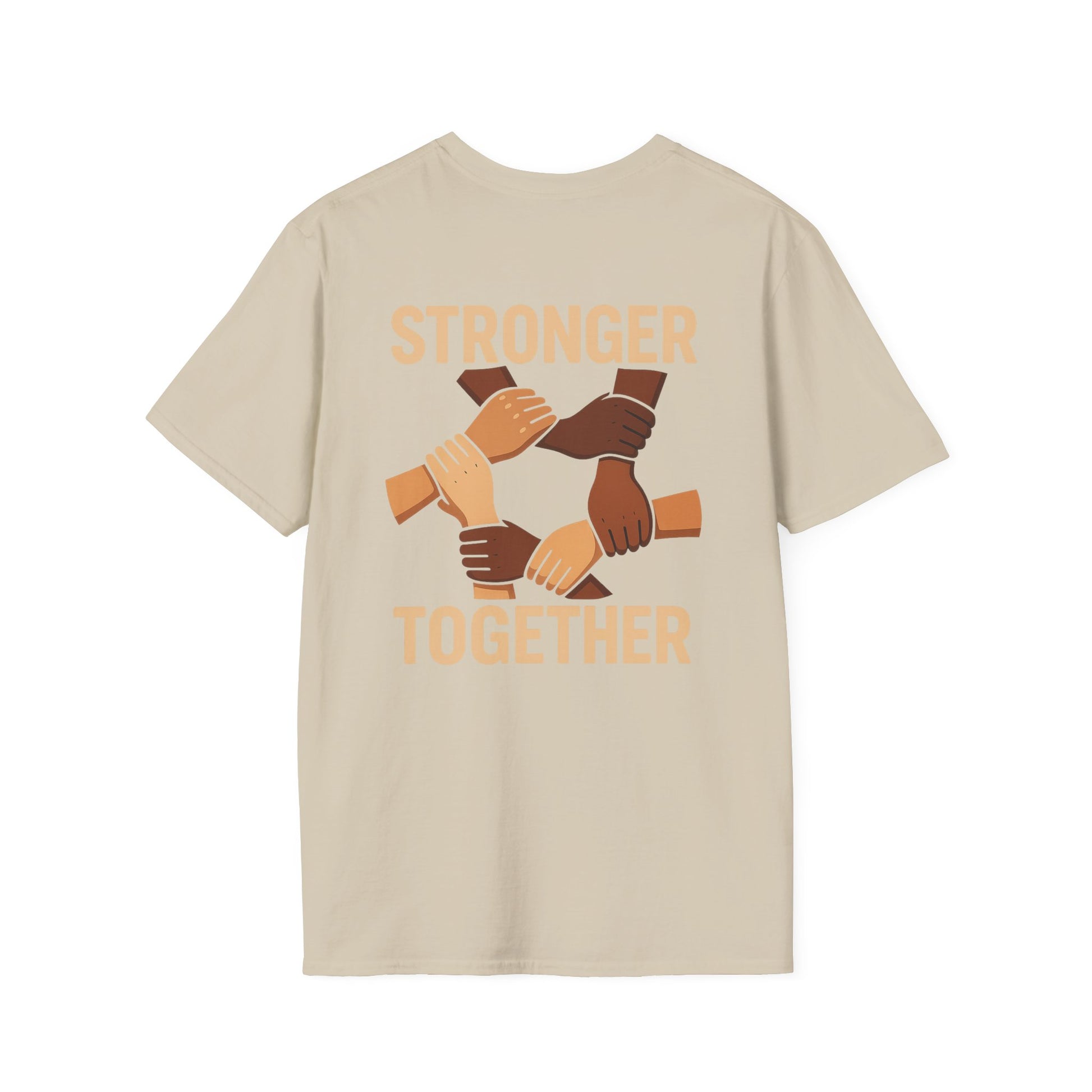 Unity T-Shirt Back: Stronger Together, Equality Shirt, Gift for Activists, Social Justice Tee, Community Engagement Wear, Inspirational Apparel - Wayal Store