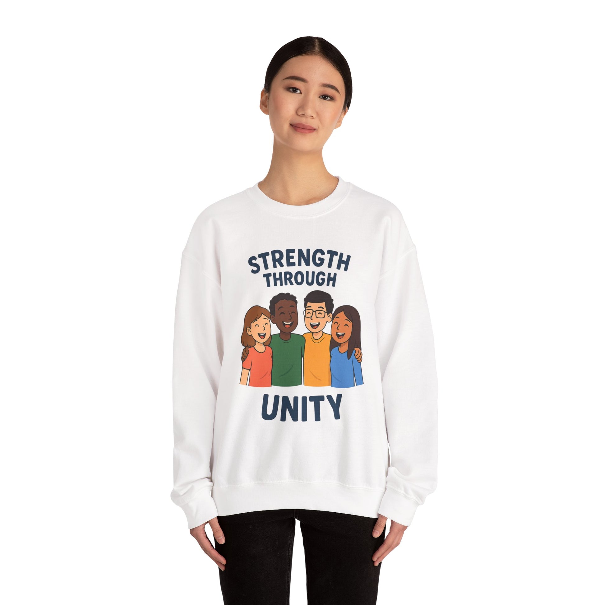 Unity Crewneck Sweatshirt, Strength Through Unity Sweater, Cozy Unisex Sweatshirt, Friendship Gift, Ideal for Team Events - Wayal Store