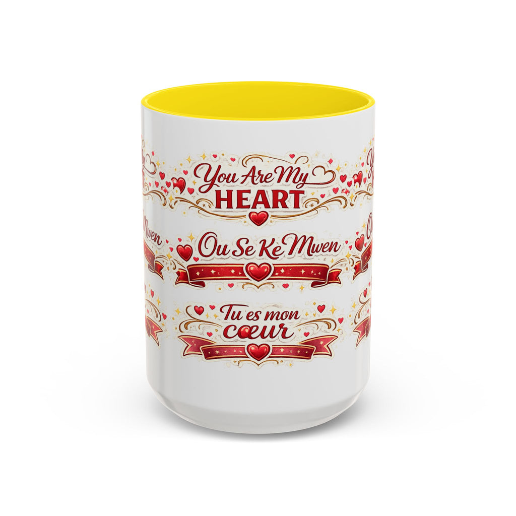 You Are My Heart Accent Coffee Mug – Multilingual Love Gift (11/15oz) - Wayal Store