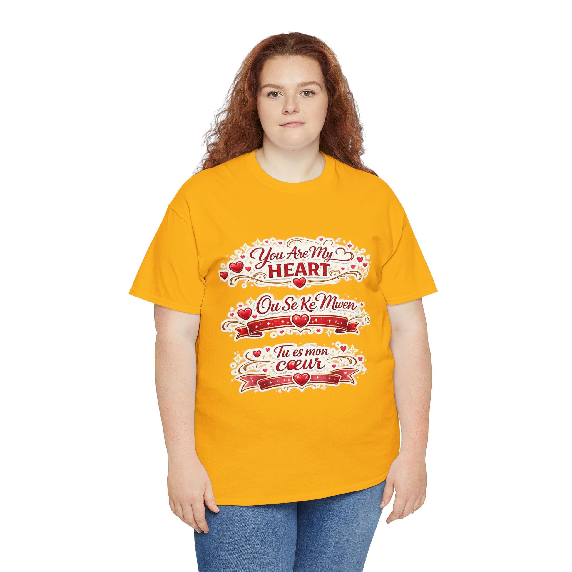 Heart Love Tee — "You Are My Heart / Tu es mon coeur" Romantic Valentine T-Shirt - Wayal Store