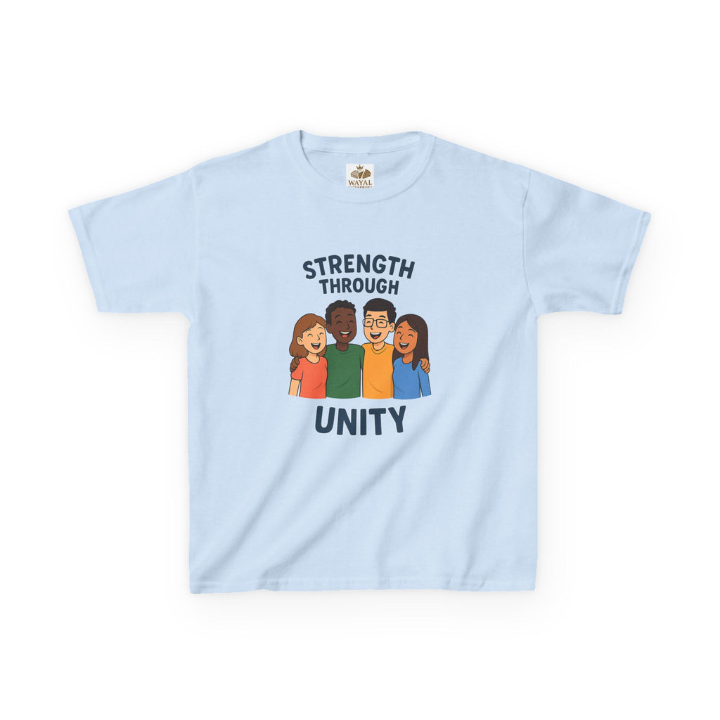 Unity & Strength Kids Tee, Inspirational Kids Shirt, Diversity Apparel, Friendship Gift, Team Spirit T-Shirt - Wayal Store