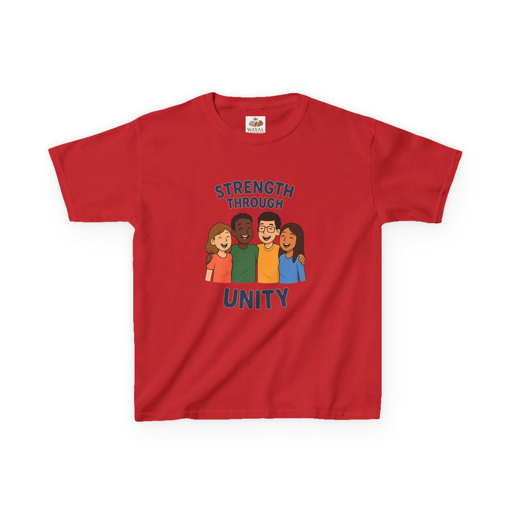 Unity & Strength Kids Tee, Inspirational Kids Shirt, Diversity Apparel, Friendship Gift, Team Spirit T-Shirt - Wayal Store