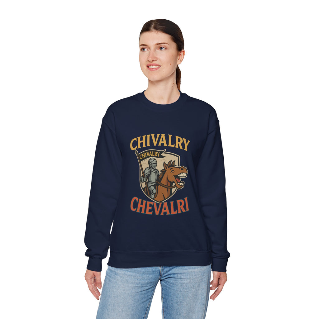 Chivalry Crewneck Sweatshirt, Unisex Heavy Blend, Cozy Casual Wear, Gift for Gamers, Renaissance Fair Apparel, Everyday Comfort - Wayal Store