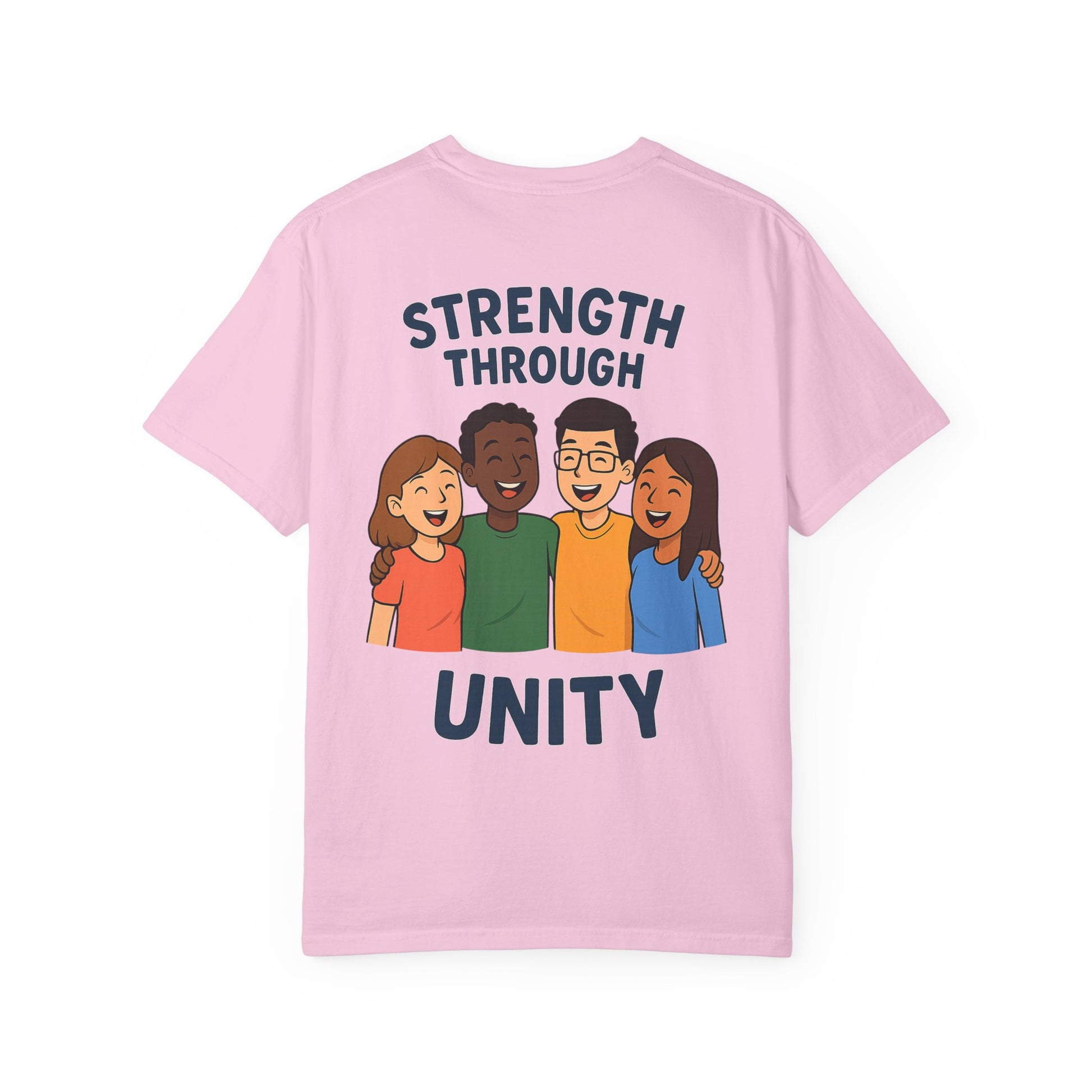 Unity Message T-Shirt Back, Unisex Motivational Shirt, Friendship Wear, Gift for Teens, Social Awareness Apparel - Wayal Store