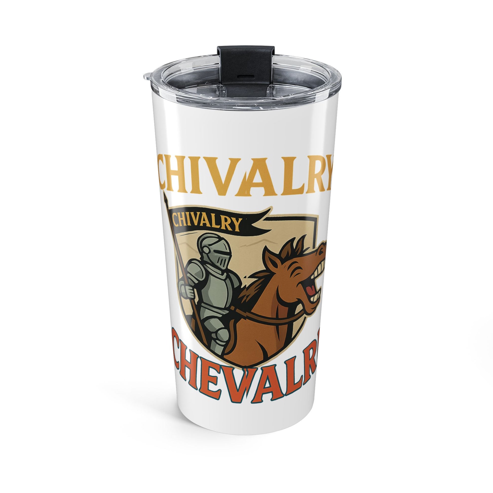 Chivalry Tumbler 20oz - Knight-Themed Travel Mug, Perfect for Gifts, Office Use, and Special Occasions - Wayal Store