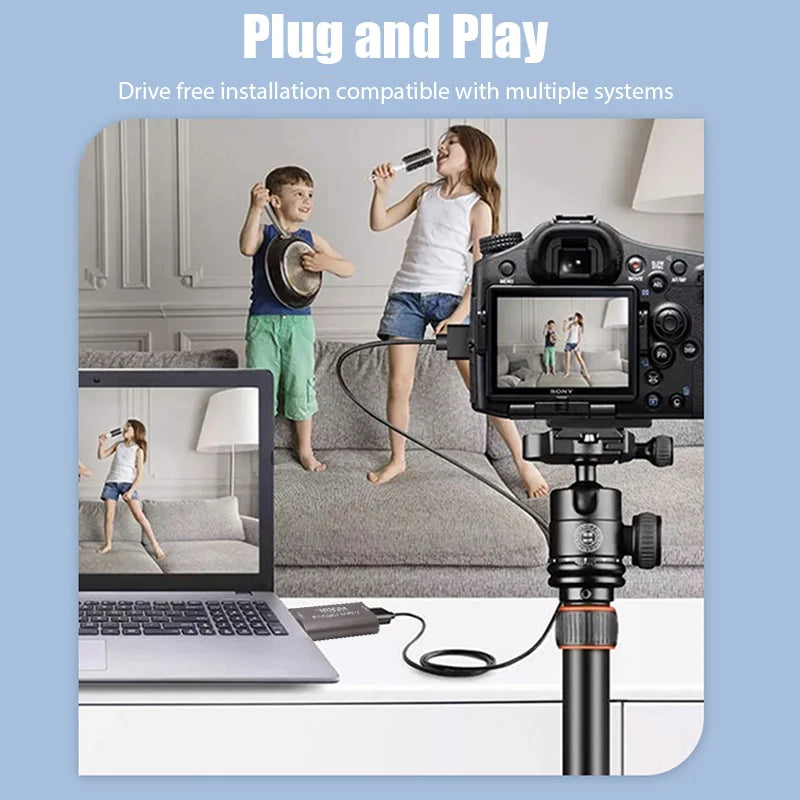 USB 3.0 Video Capture Card 4K 60HZ HDMI-compatible Video Grabber Live Streaming Box Recording for PS4 XBOX Phone Game DVD Camera - Wayal Store