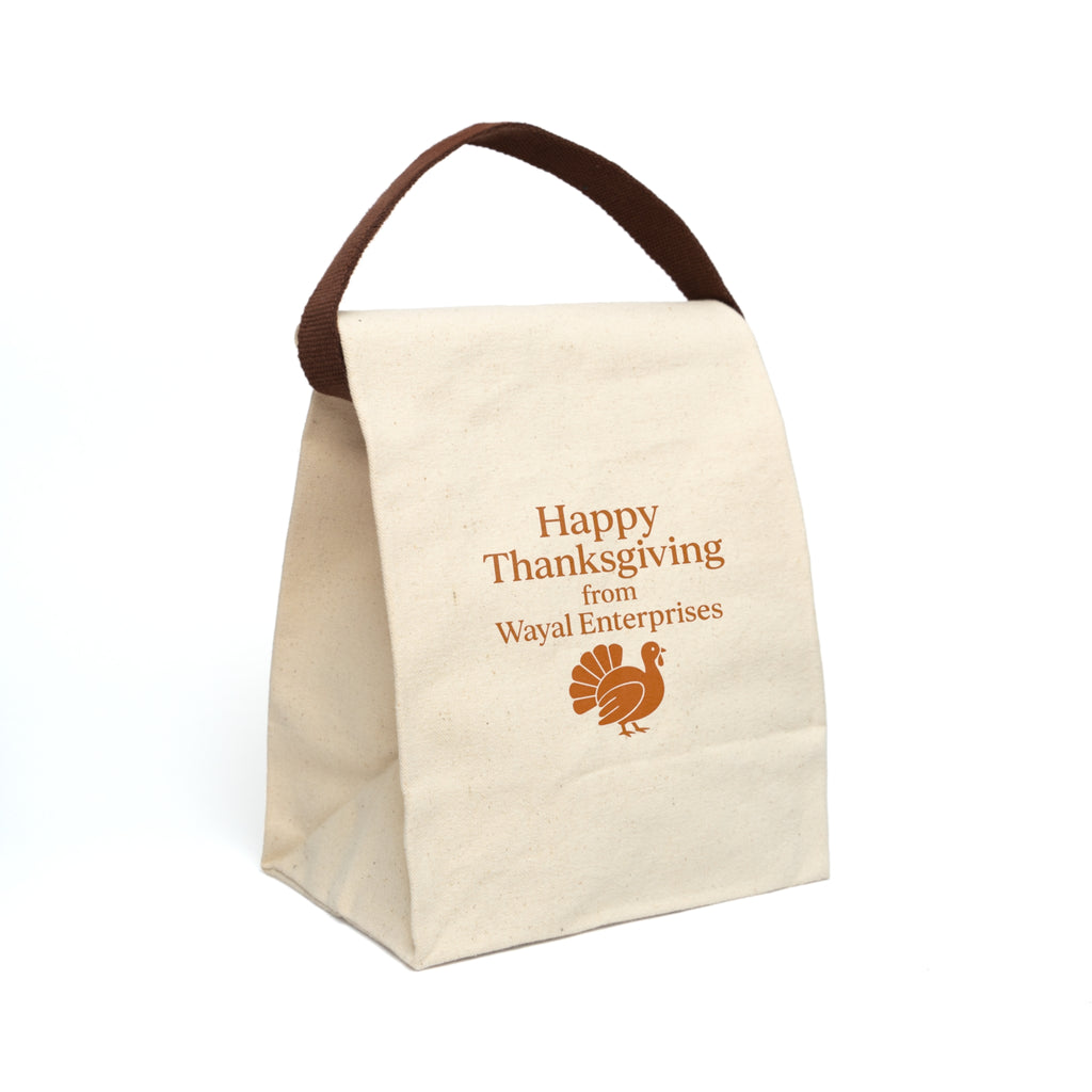 Thanksgiving Canvas Lunch Bag with Strap