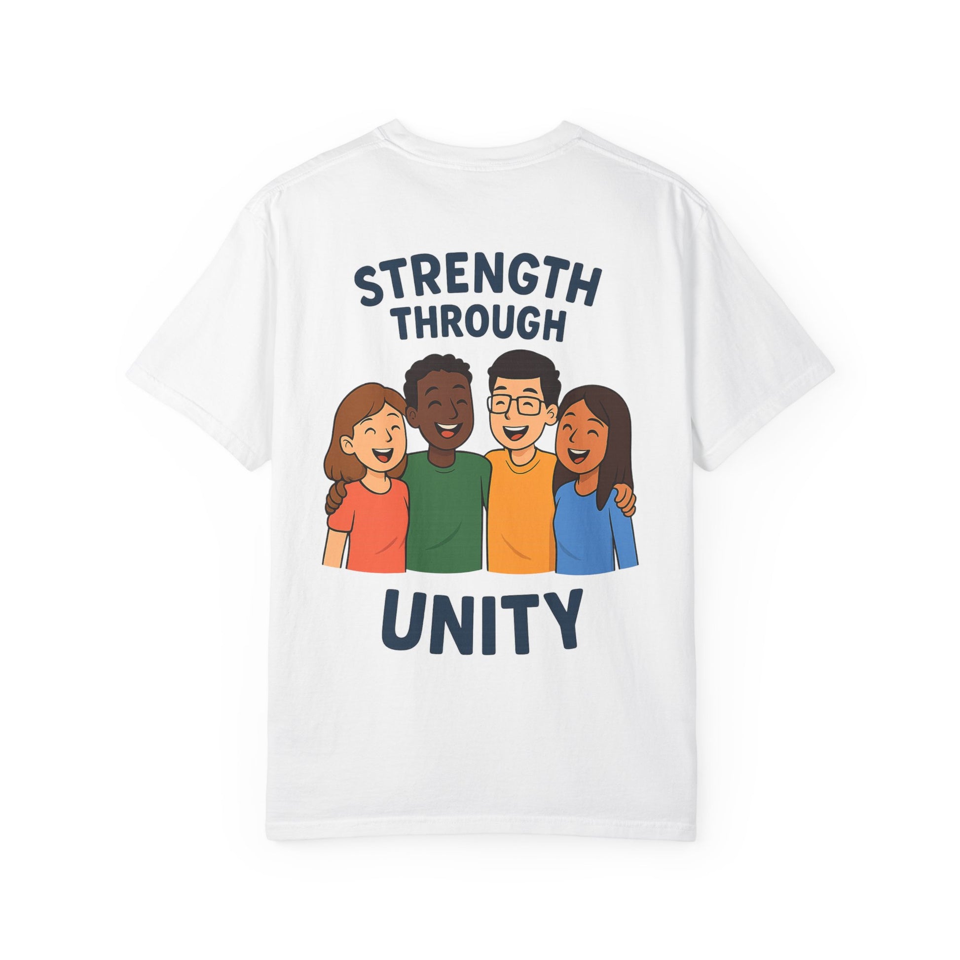 Unity Message T-Shirt Back, Unisex Motivational Shirt, Friendship Wear, Gift for Teens, Social Awareness Apparel - Wayal Store