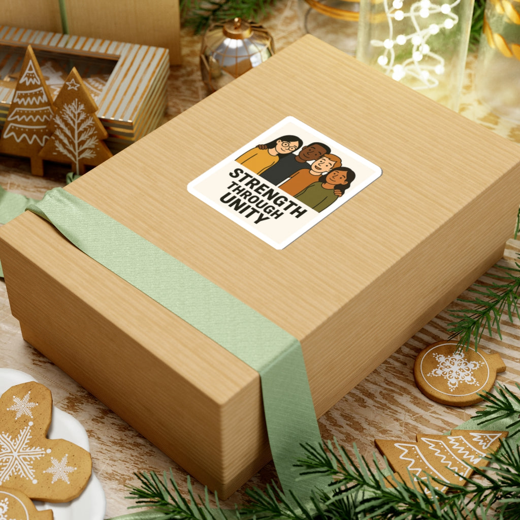 Unity Strength Kiss-Cut Stickers, Positive Affirmation, Inspirational Décor, Friendship Gifts, Diversity Sticker - Wayal Store