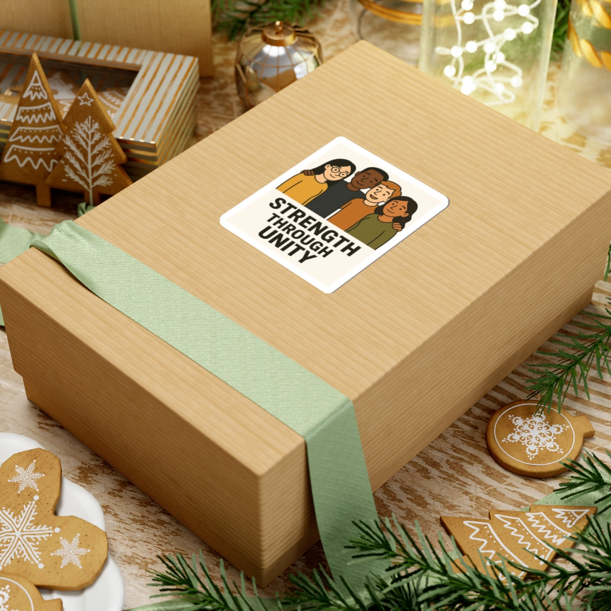 Unity Strength Kiss-Cut Stickers, Positive Affirmation, Inspirational Décor, Friendship Gifts, Diversity Sticker - Wayal Store