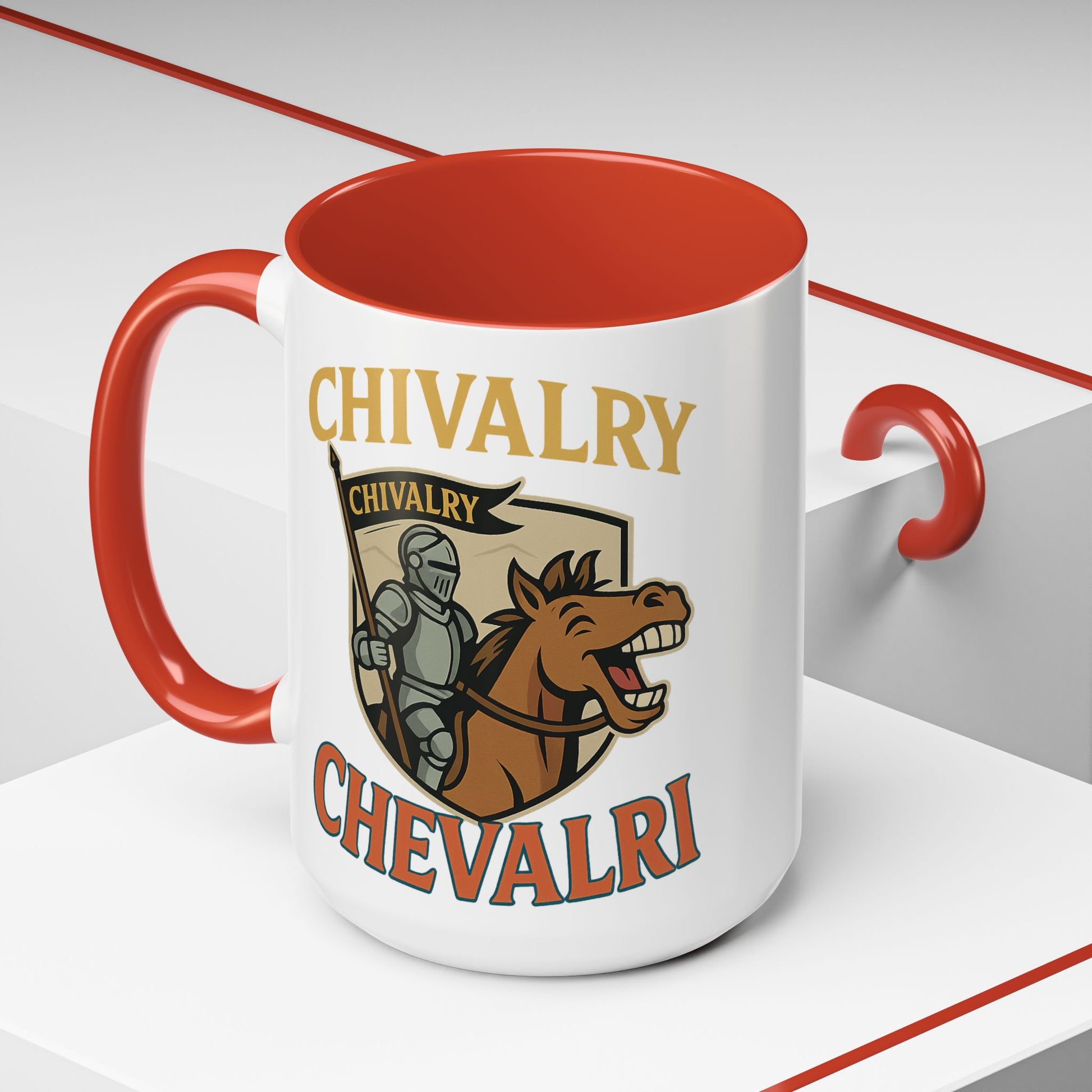 Chivalry Accent Coffee Mug, Warrior Gift, Knight Themed Cup, Medieval Decor, Unique Coffee Lover Present, Fun Office Mug - Wayal Store