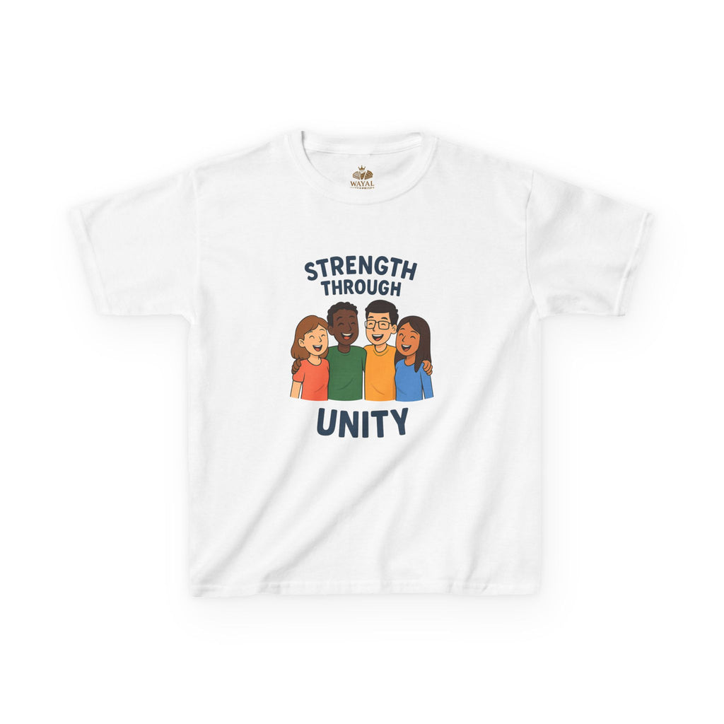 Unity & Strength Kids Tee, Inspirational Kids Shirt, Diversity Apparel, Friendship Gift, Team Spirit T-Shirt - Wayal Store