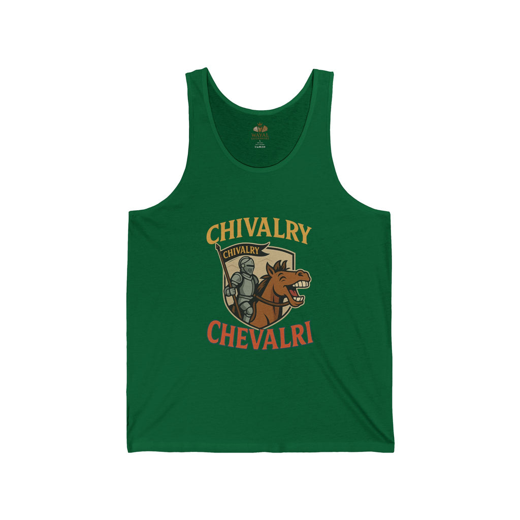 Chivalry Tank Top - Unisex Jersey Tank, Cool Summer Apparel, Gift for Knights, Renaissance Fair Outfit, Casual Wear, Statement Piece - Wayal Store